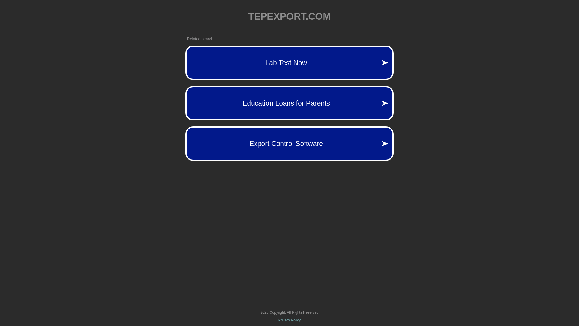 website screenshot of https://tepexport.com/