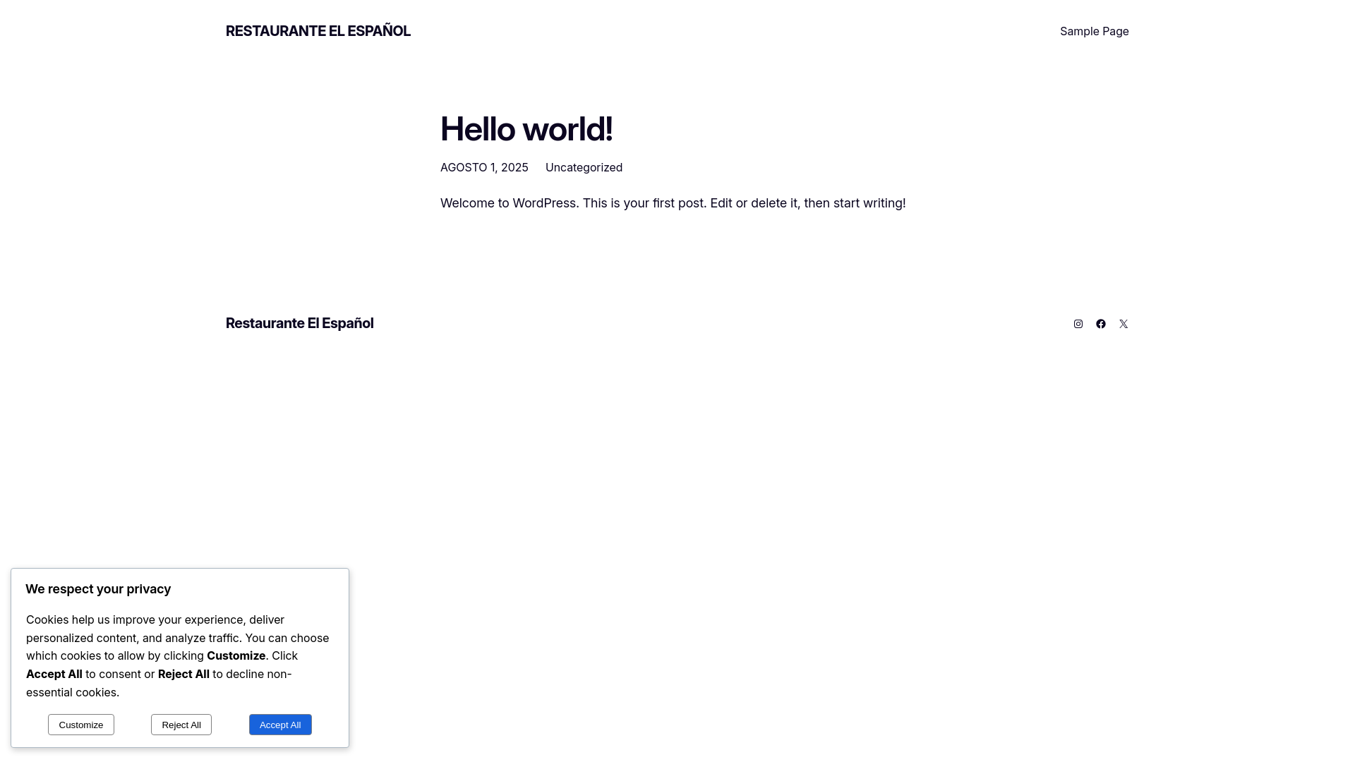 website screenshot of https://restauranteelespanol.com.mx/