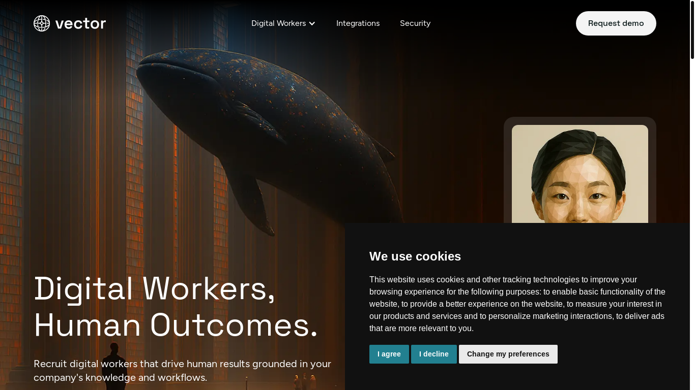 website screenshot of https://onvectoraisg.com/