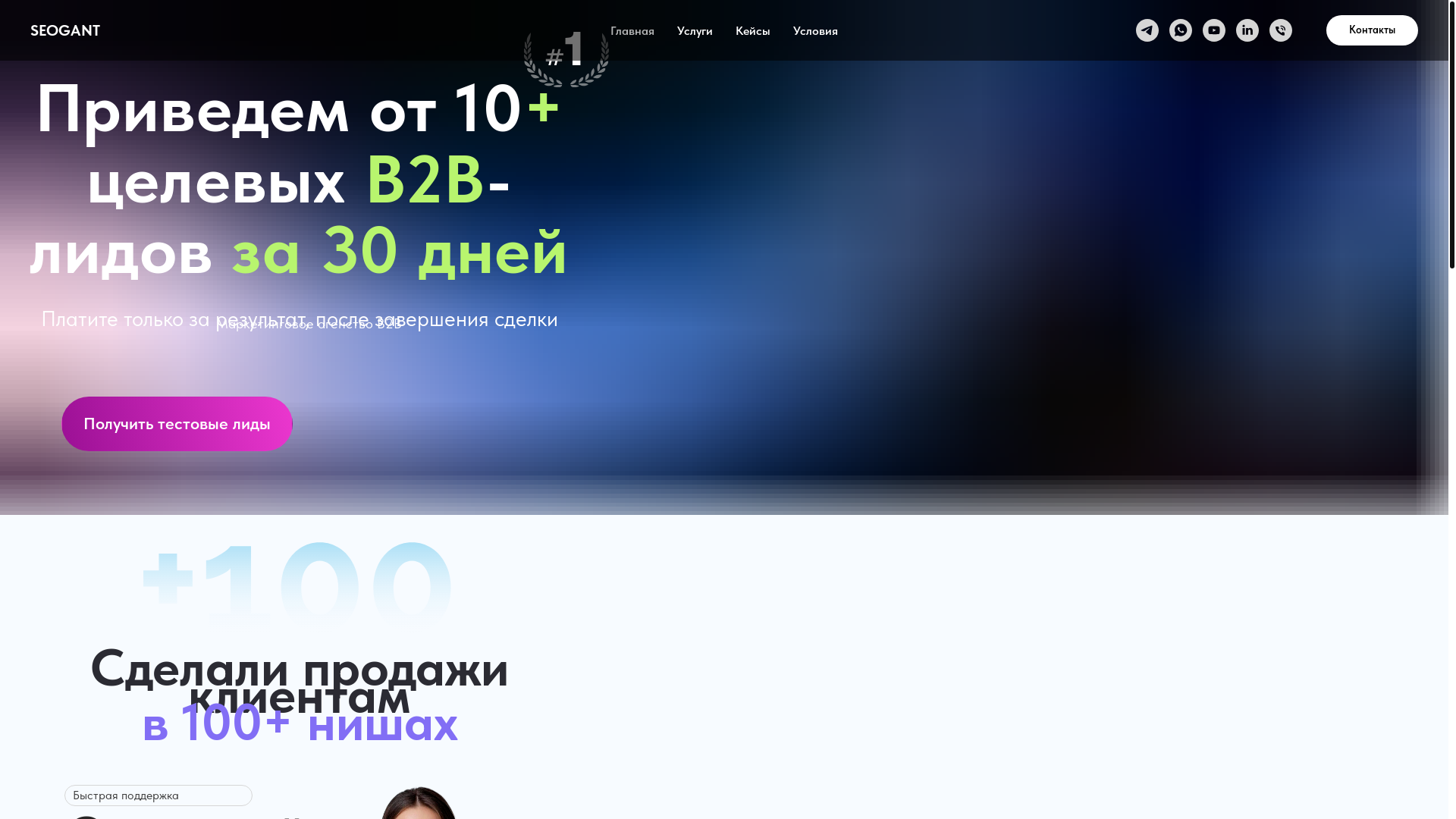website screenshot of https://seogant.ru/