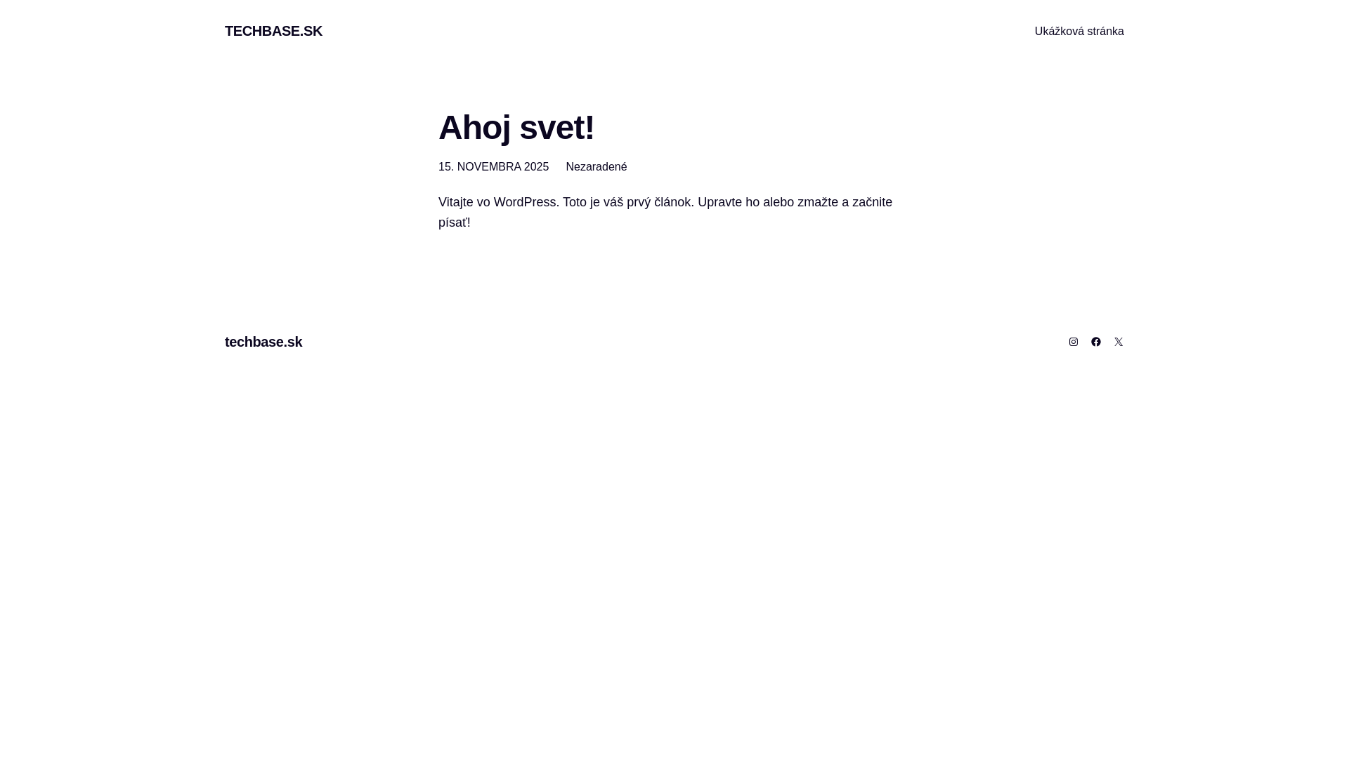 website screenshot of https://techbase.sk/