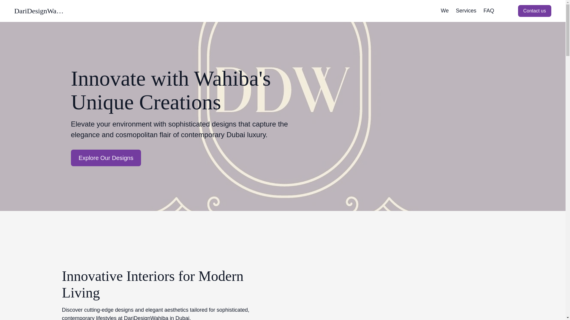 website screenshot of https://dariartwahiba.com/