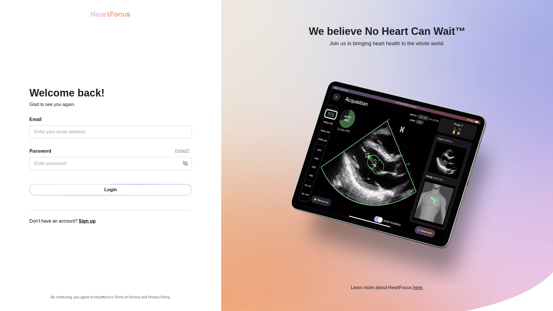 website screenshot of https://heartfocus-portal-frontend-prod.pages.dev/