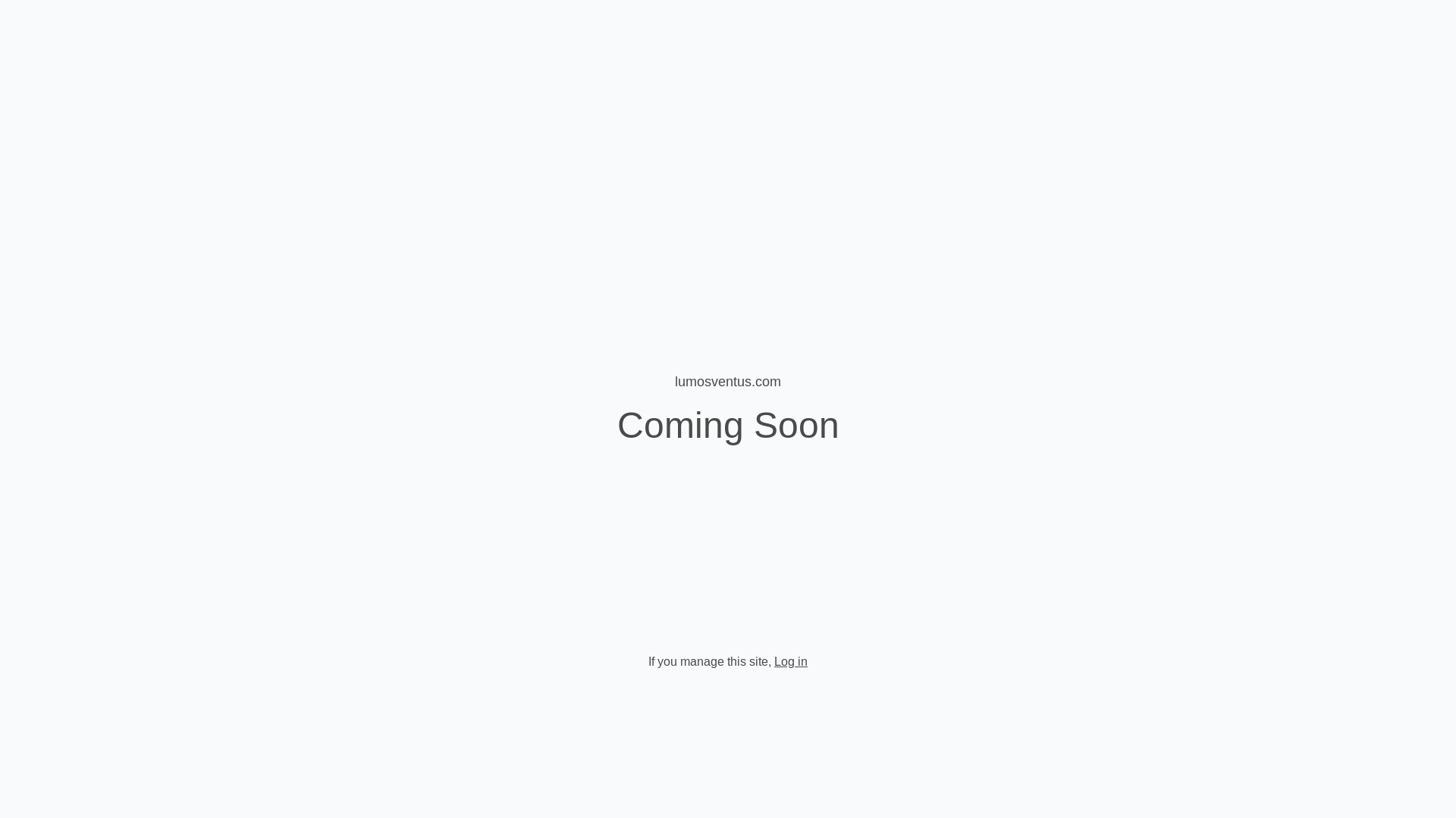 website screenshot of https://lumosventus.com/