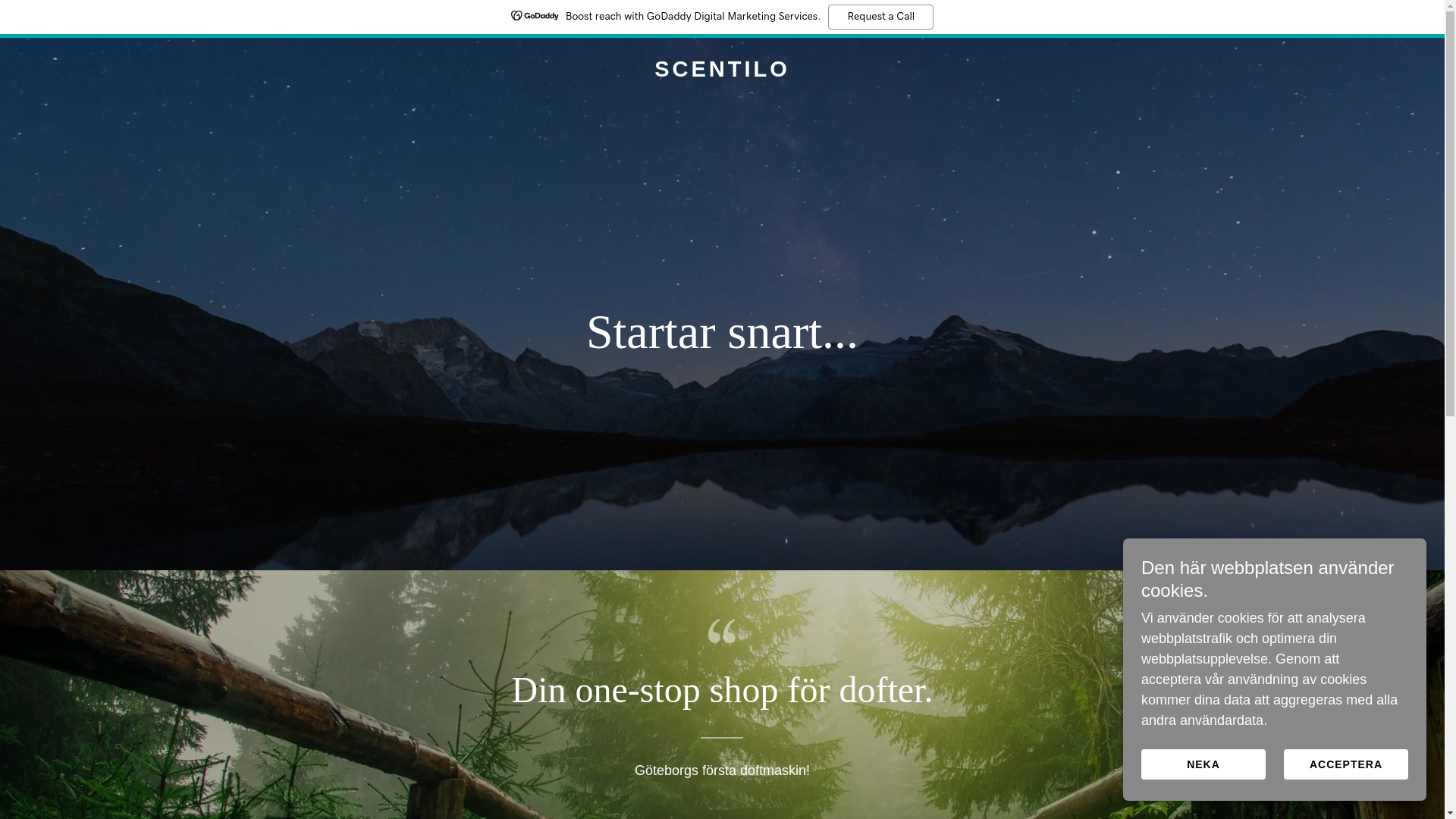 website screenshot of https://scentilo.se/
