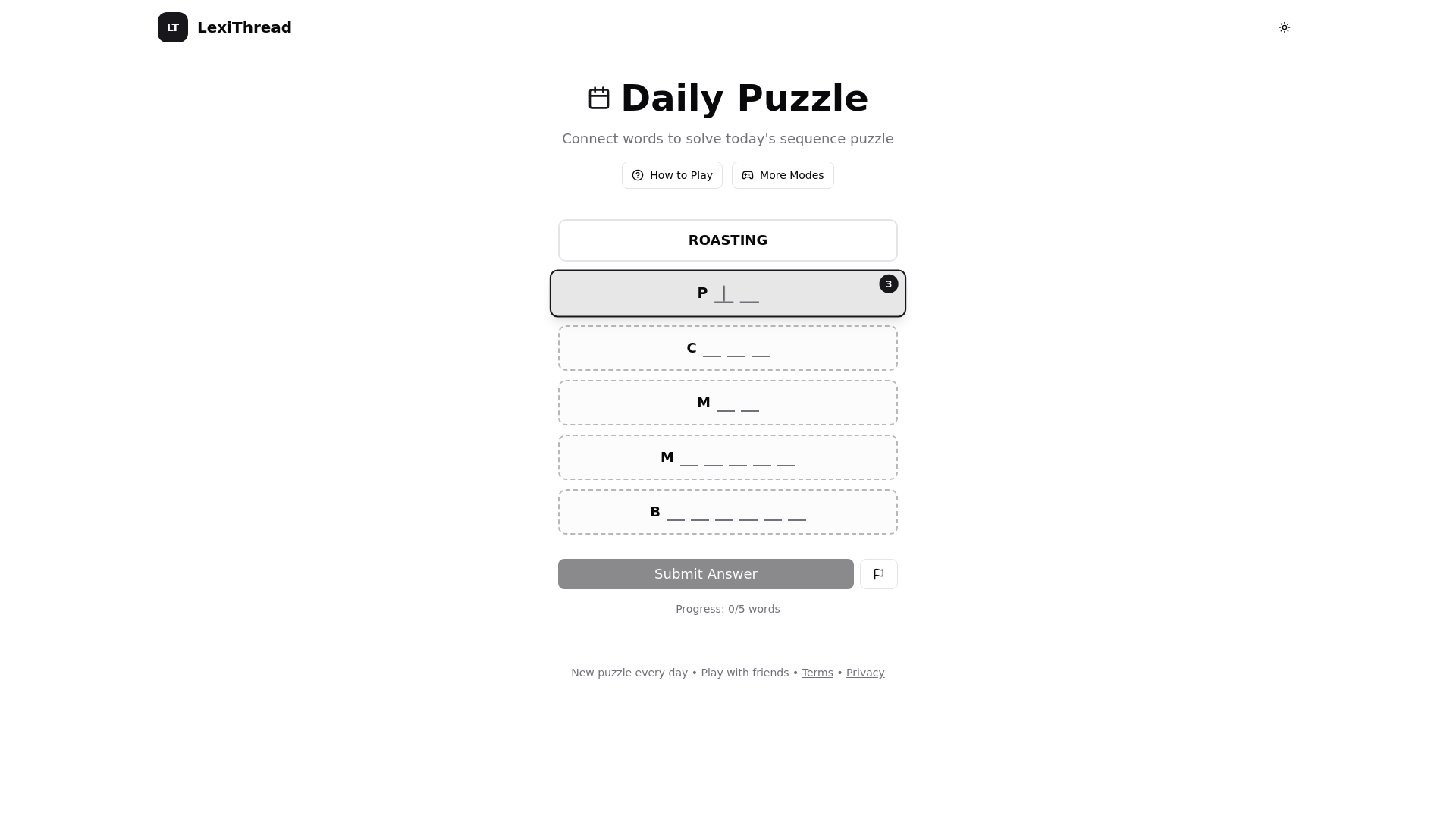 website screenshot of https://lexithread.com/
