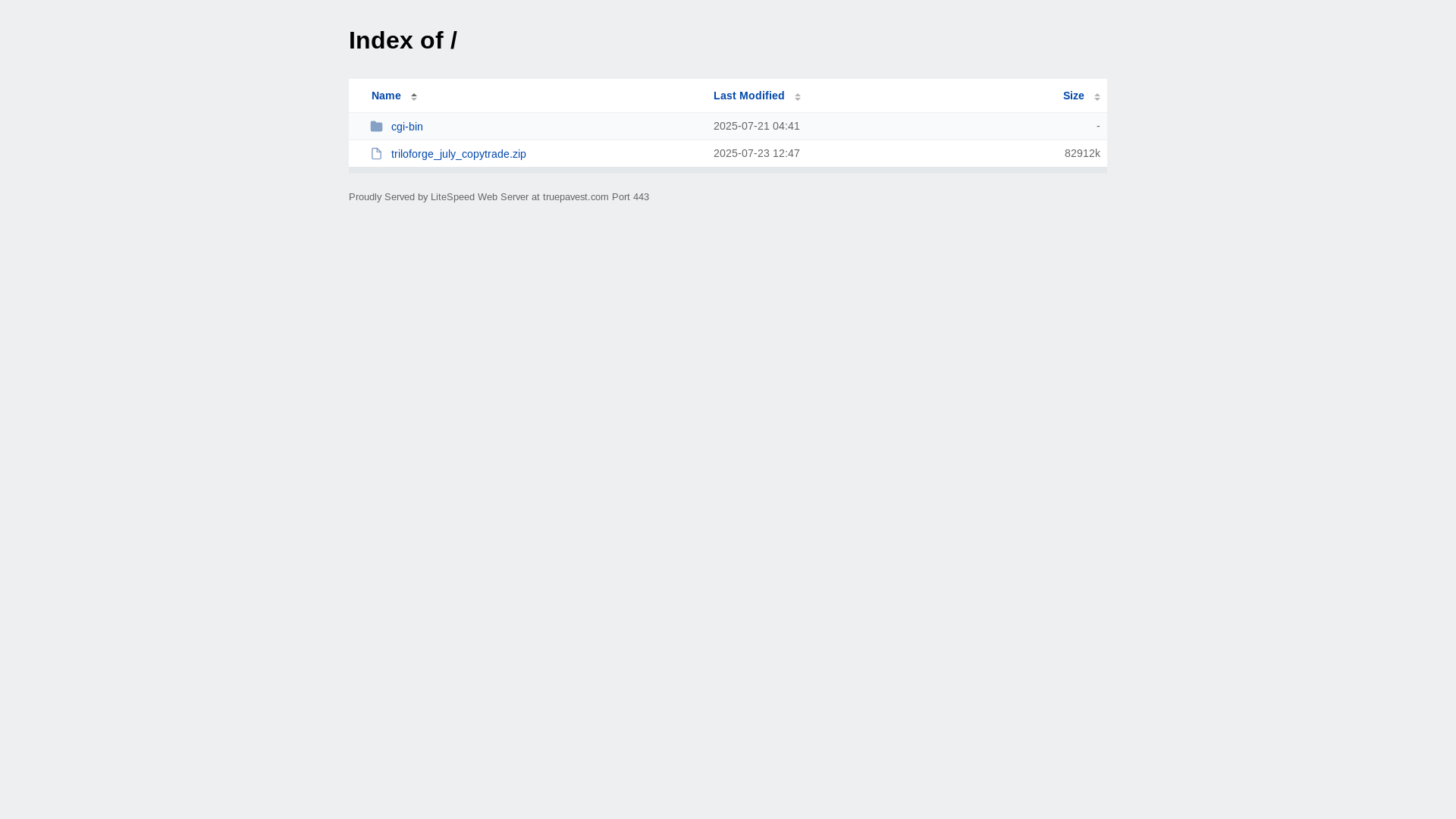 website screenshot of https://truepavest.com/