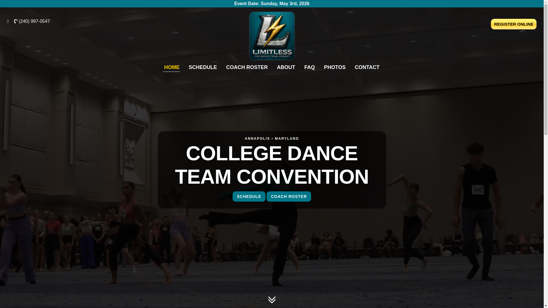 website screenshot of https://limitlessdanceproject.com/