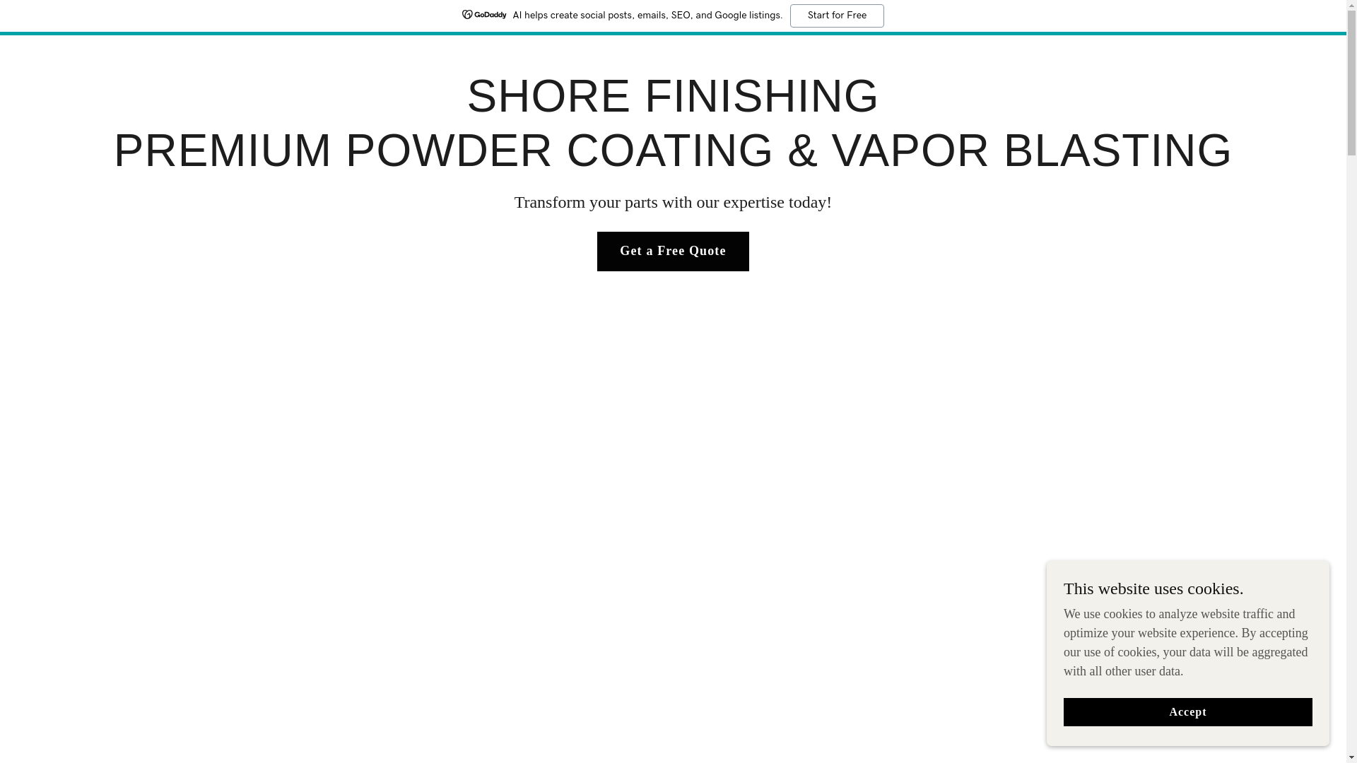 website screenshot of https://shorefinishing.com/