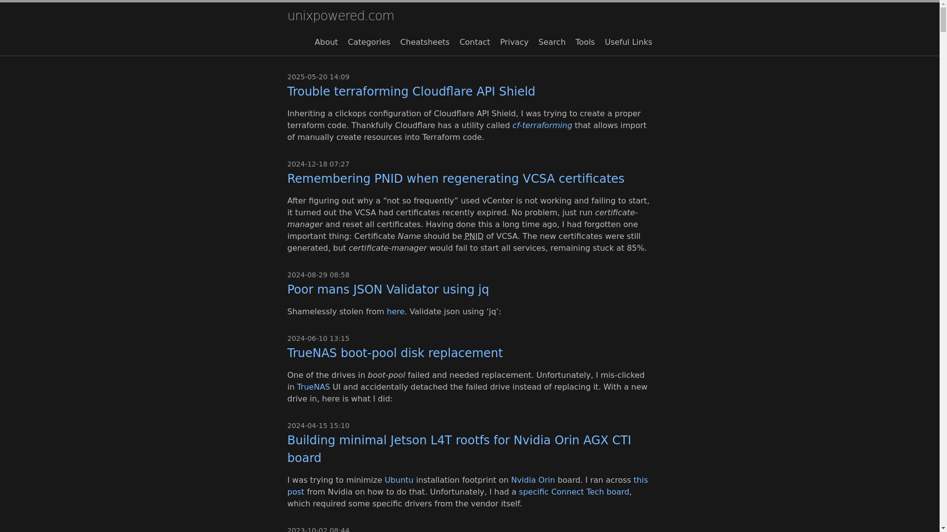 website screenshot of https://unixpowered-com.pages.dev/