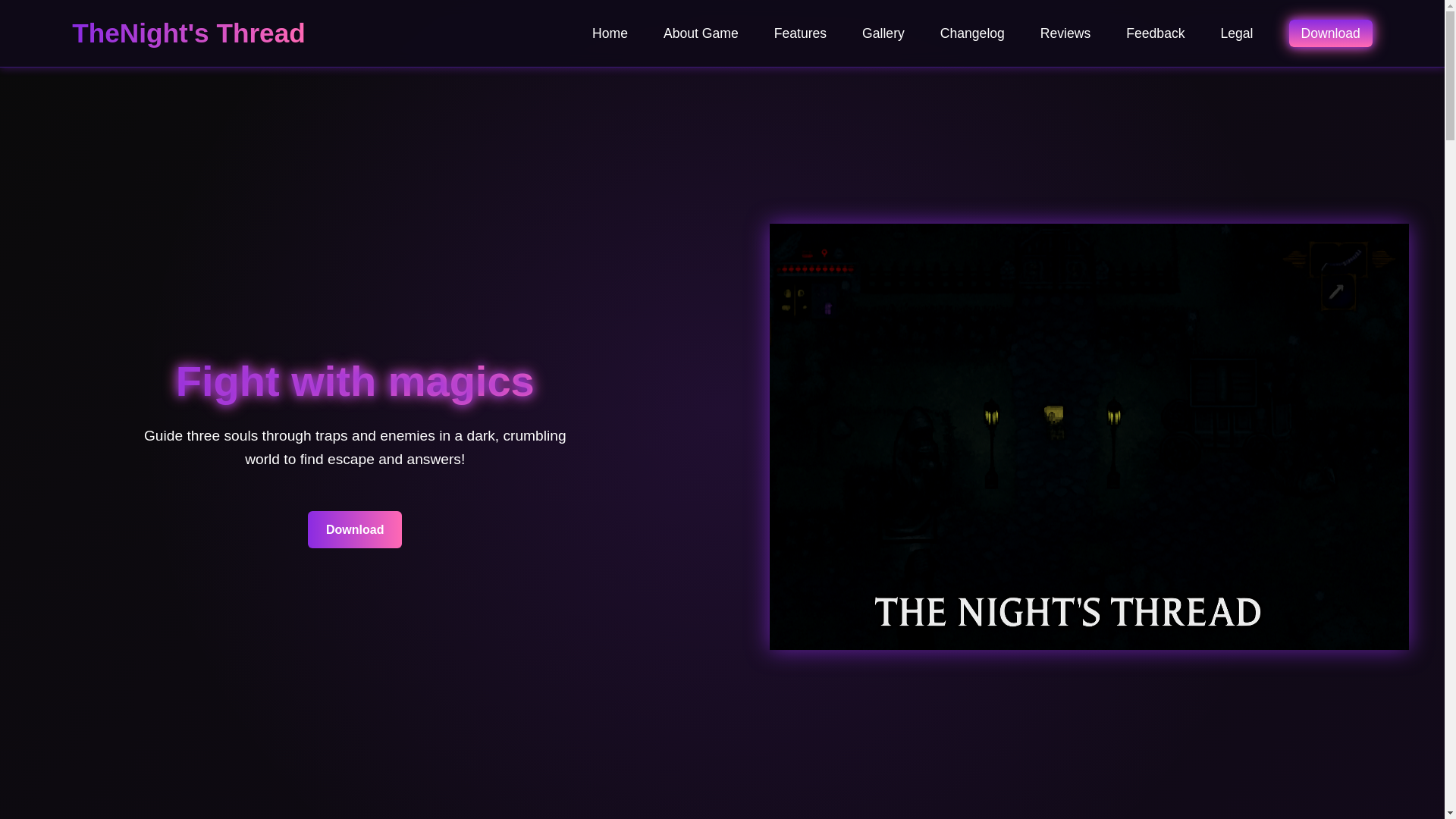 website screenshot of https://thenightsthread.com/