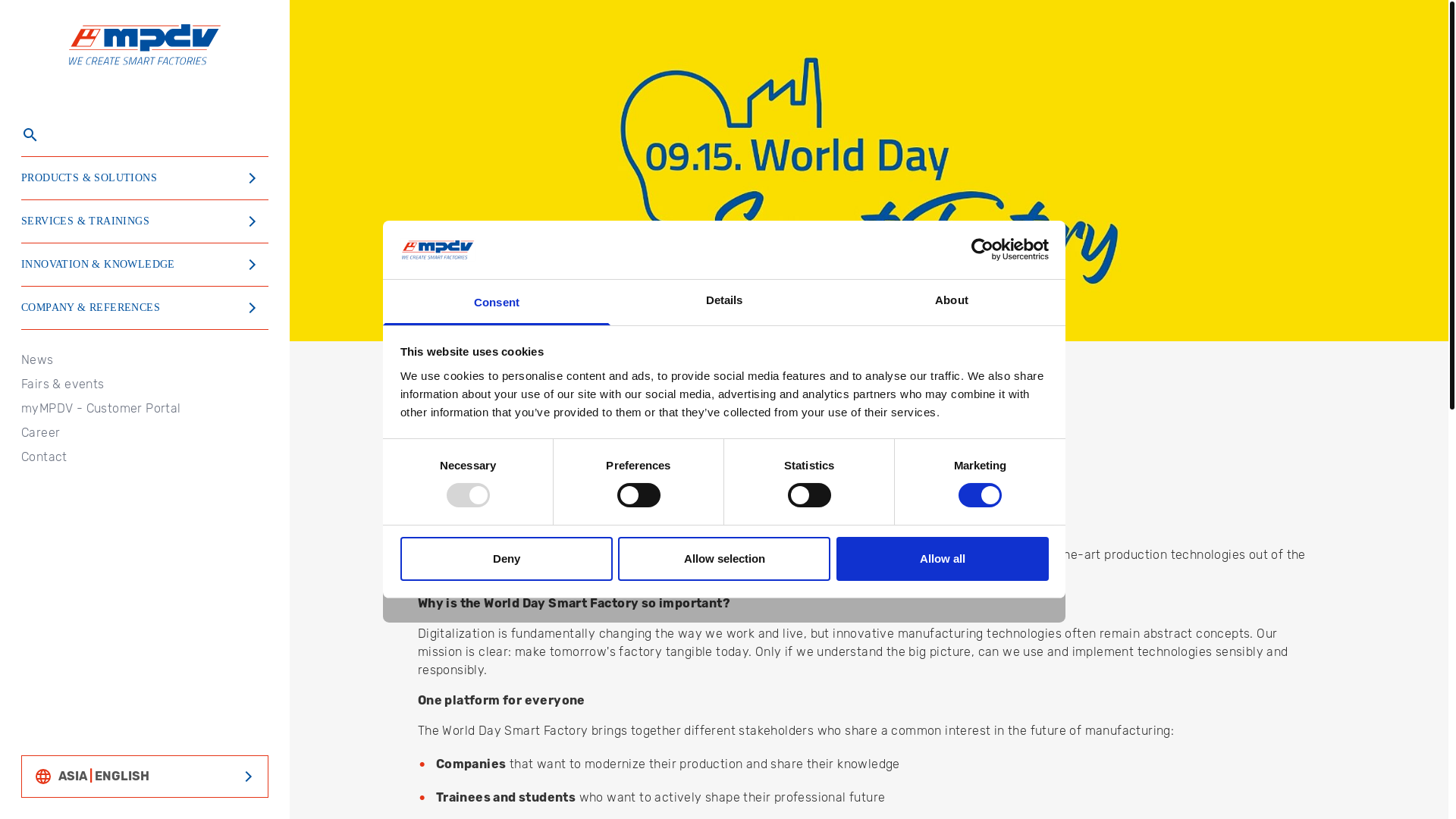 website screenshot of https://worldday-smart-factory.com/