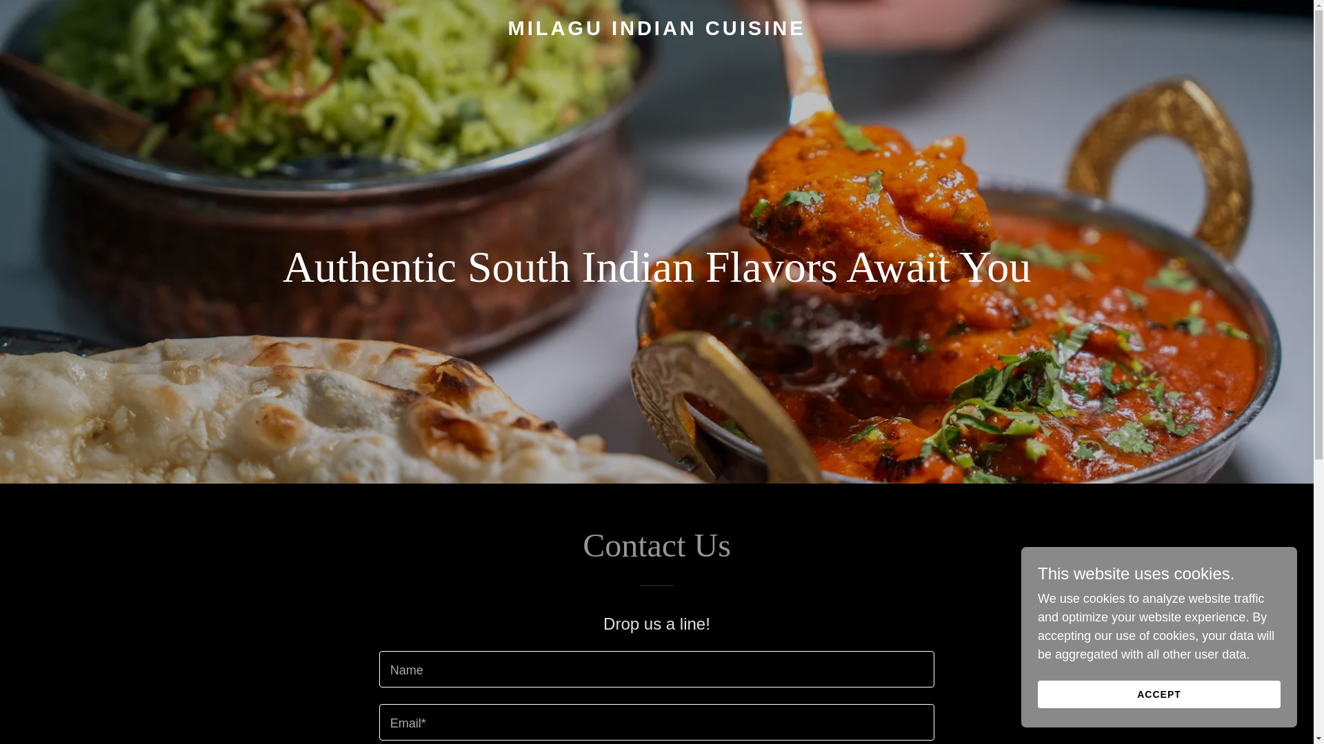 website screenshot of https://milagukitchen.com/