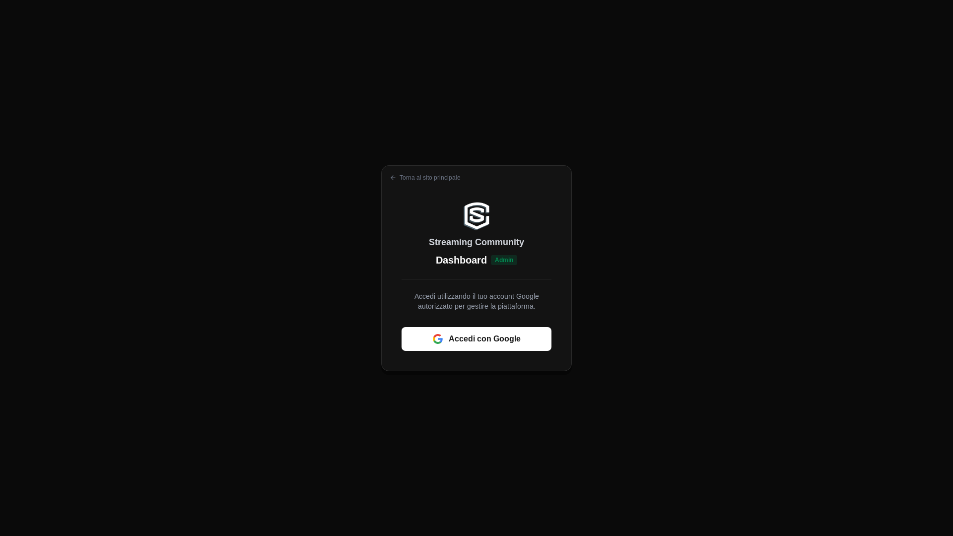 website screenshot of https://streamingcommunity-dashboard.pages.dev/