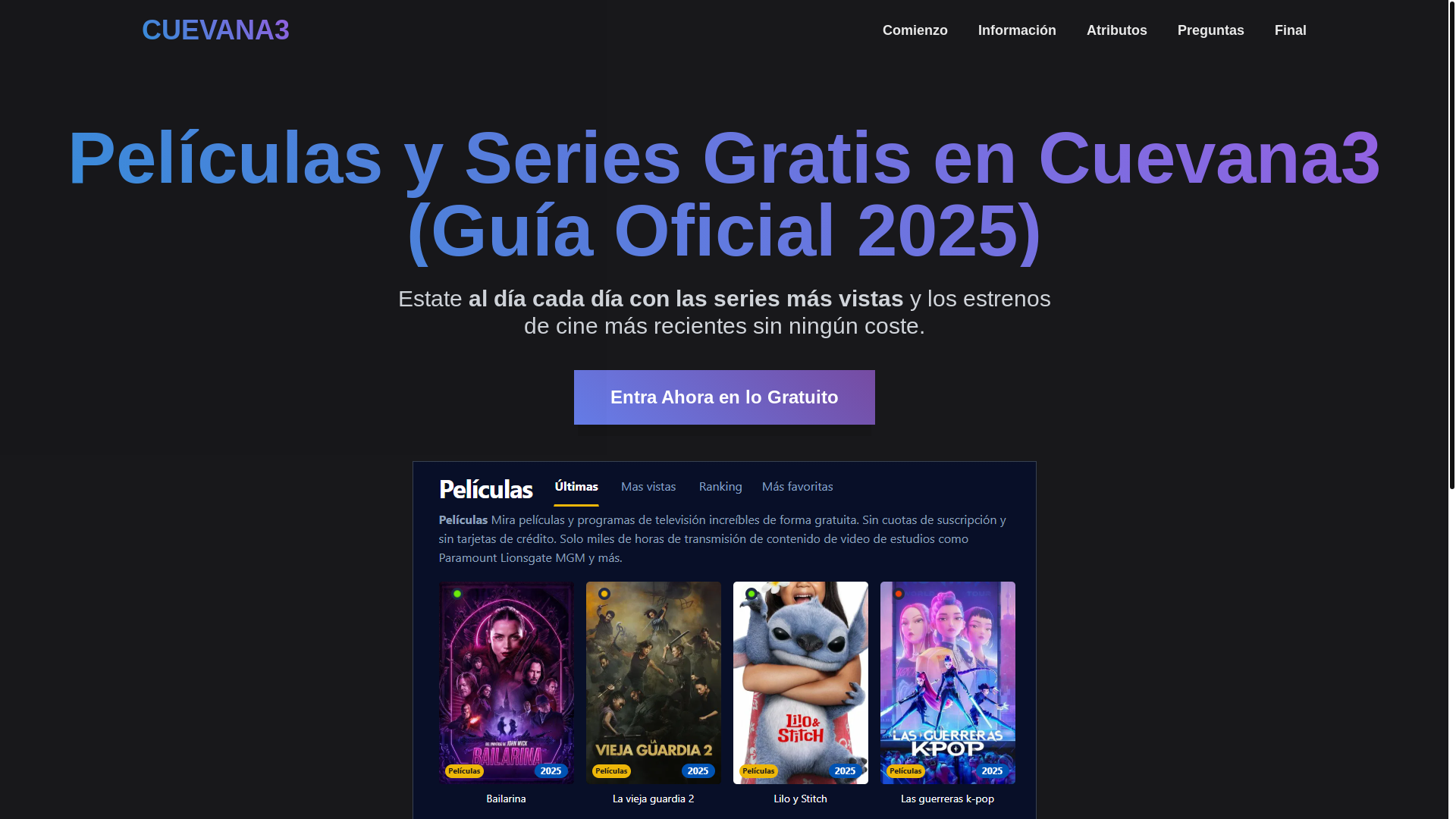 website screenshot of https://cuevana3-i81e.pages.dev/