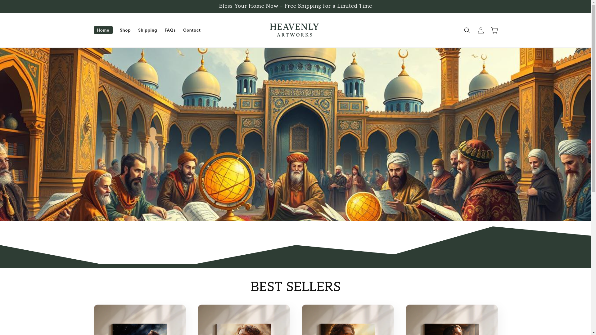 website screenshot of https://heavenlyart.us/