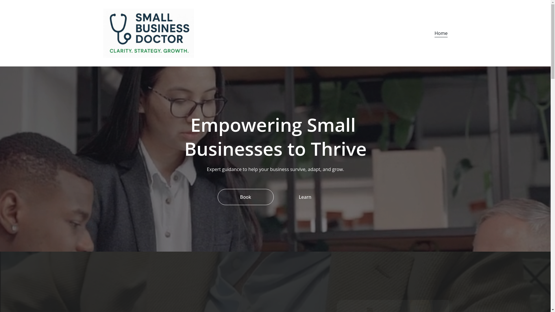 website screenshot of https://smallbusinessdoctor.org/