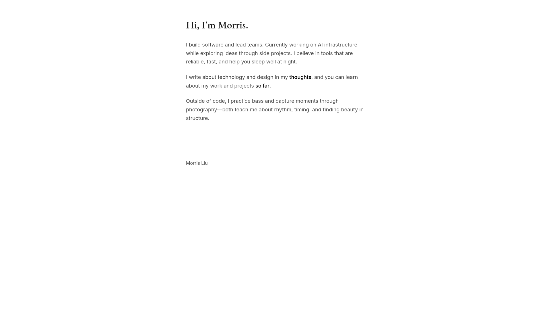 website screenshot of https://realmorrisliu-com.pages.dev/