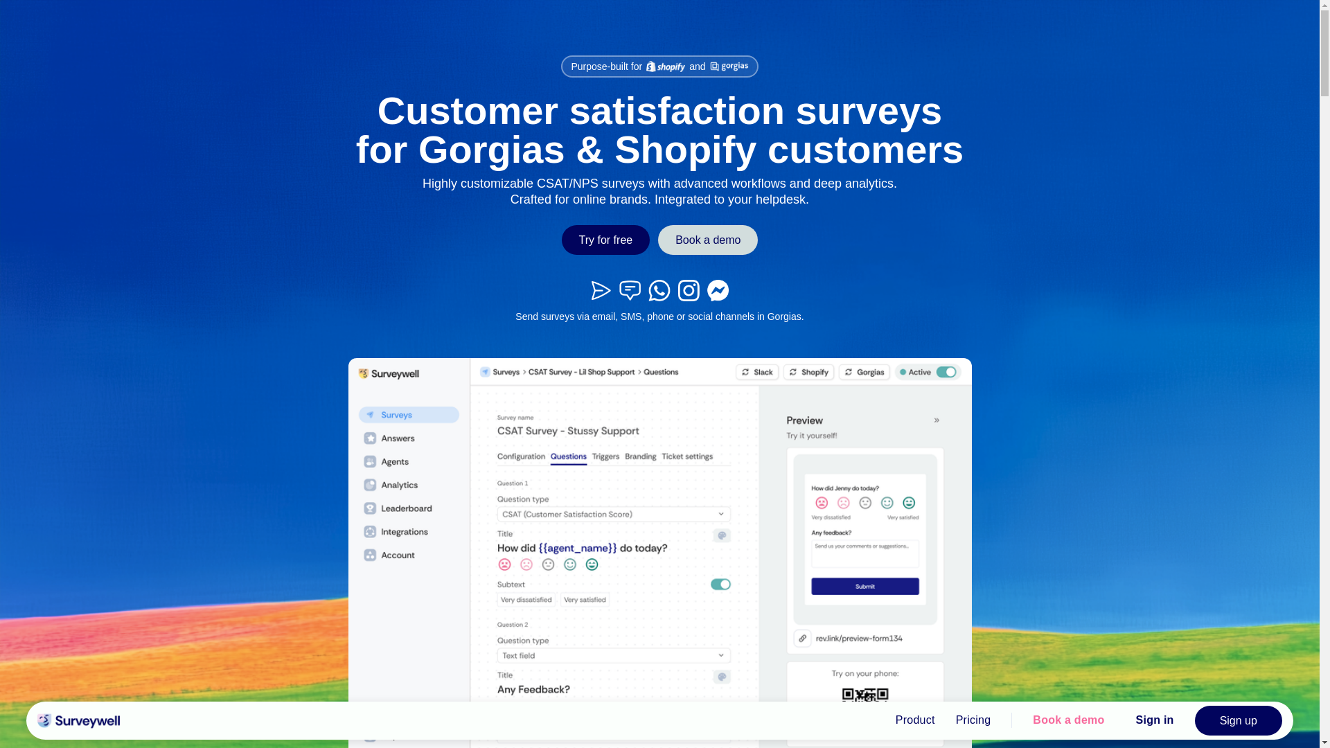 website screenshot of https://surveywellcsat.io/