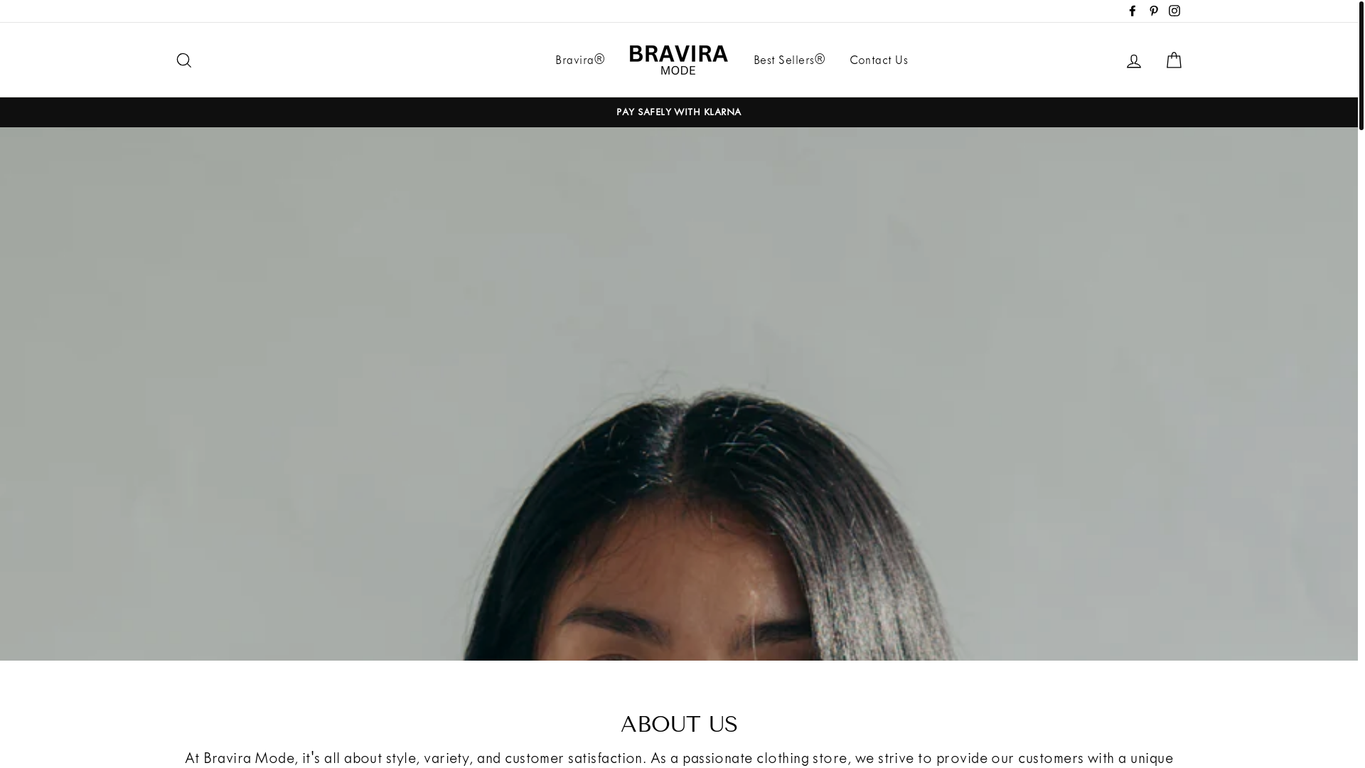 website screenshot of https://bravira-mode.store/