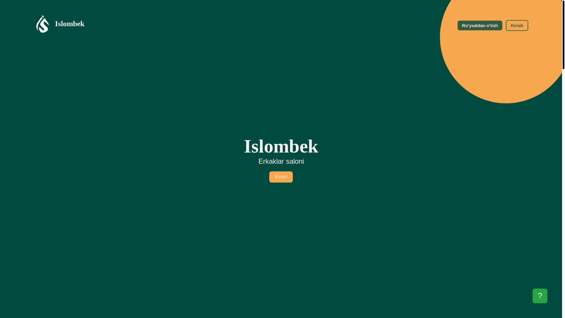 website screenshot of https://islombeksalon.uz/