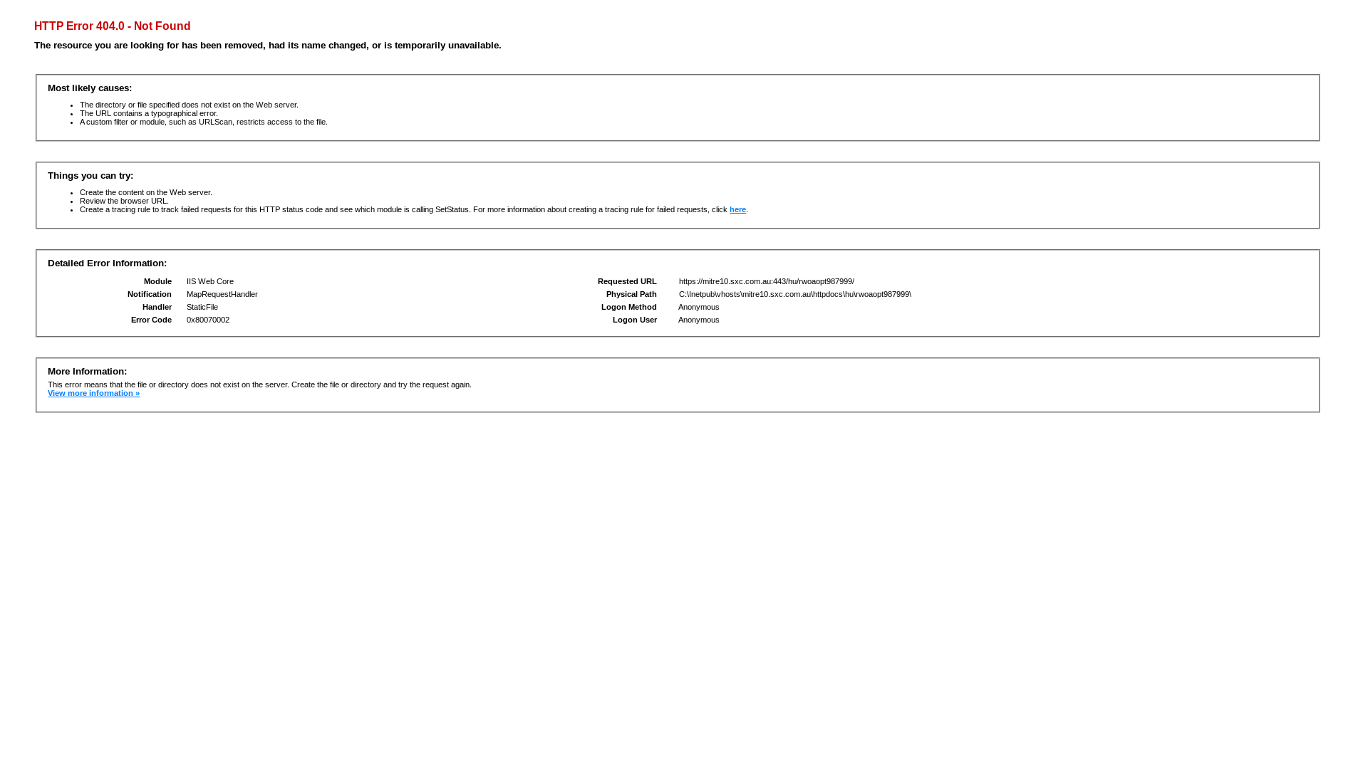 website screenshot of https://mitre10.sxc.com.au/hu/rwoaopt987999/
