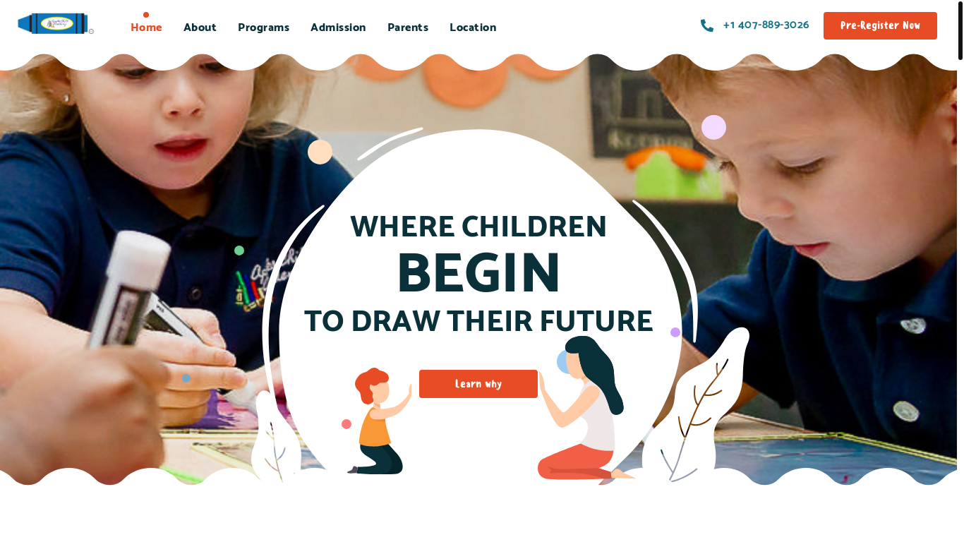 website screenshot of http://apopkachildacademy.com/