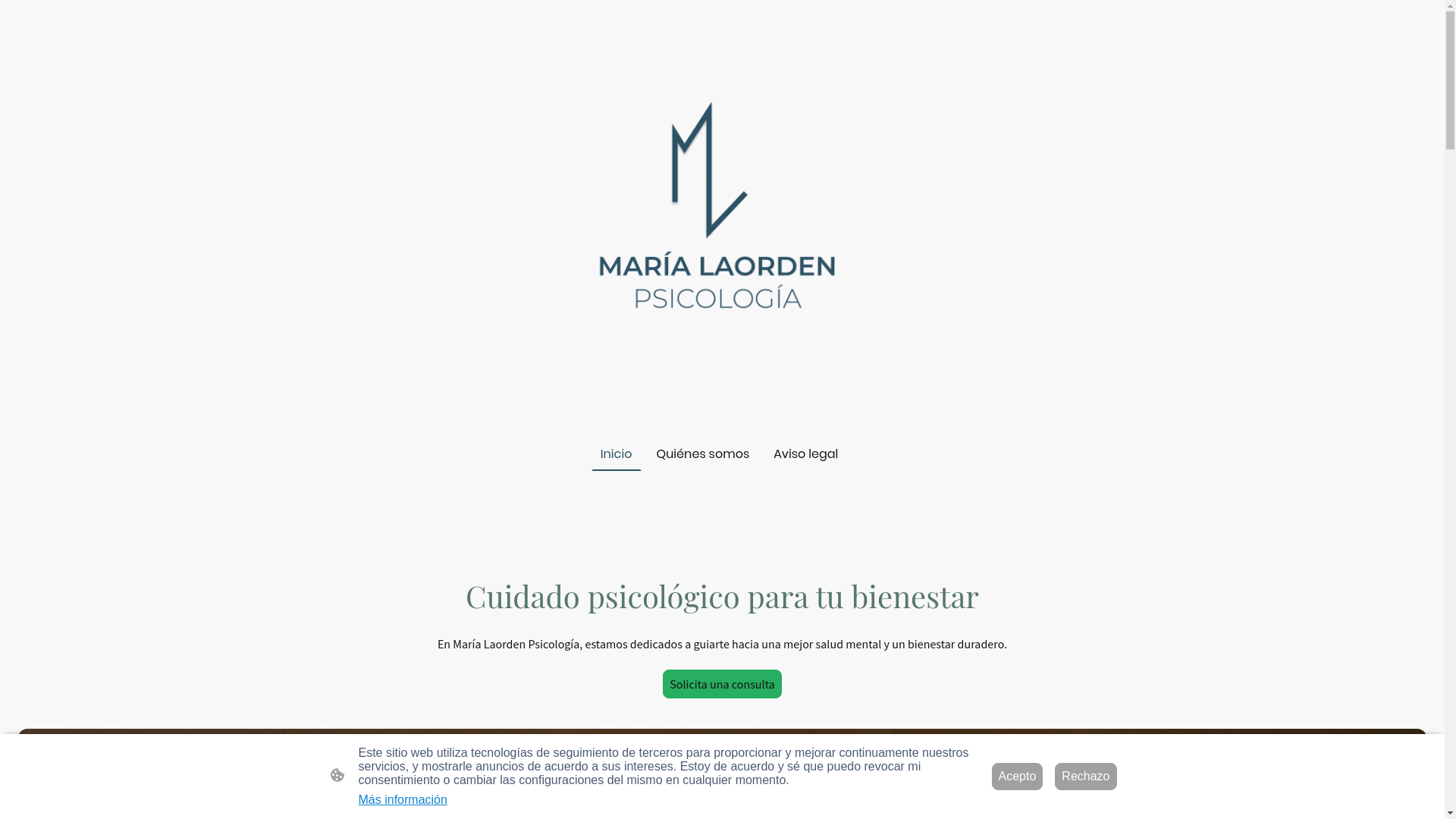 website screenshot of https://marialaordenpsicologia.es/