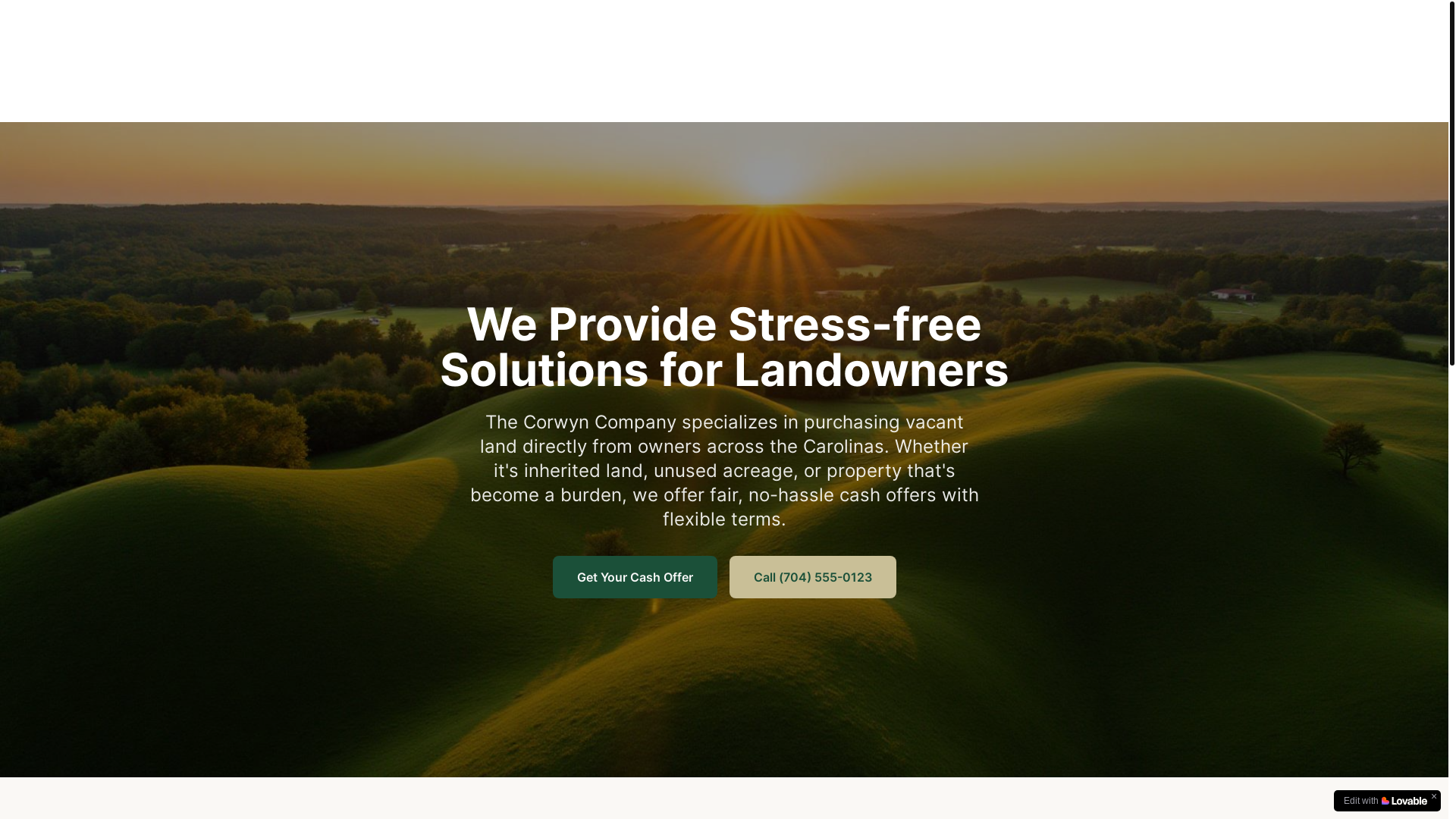 website screenshot of https://thecorwyncompany.com/