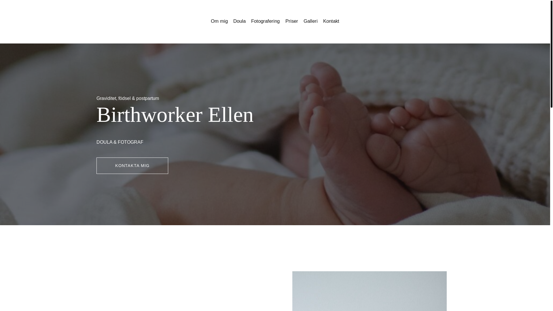 website screenshot of https://birthworkerellen.fi/
