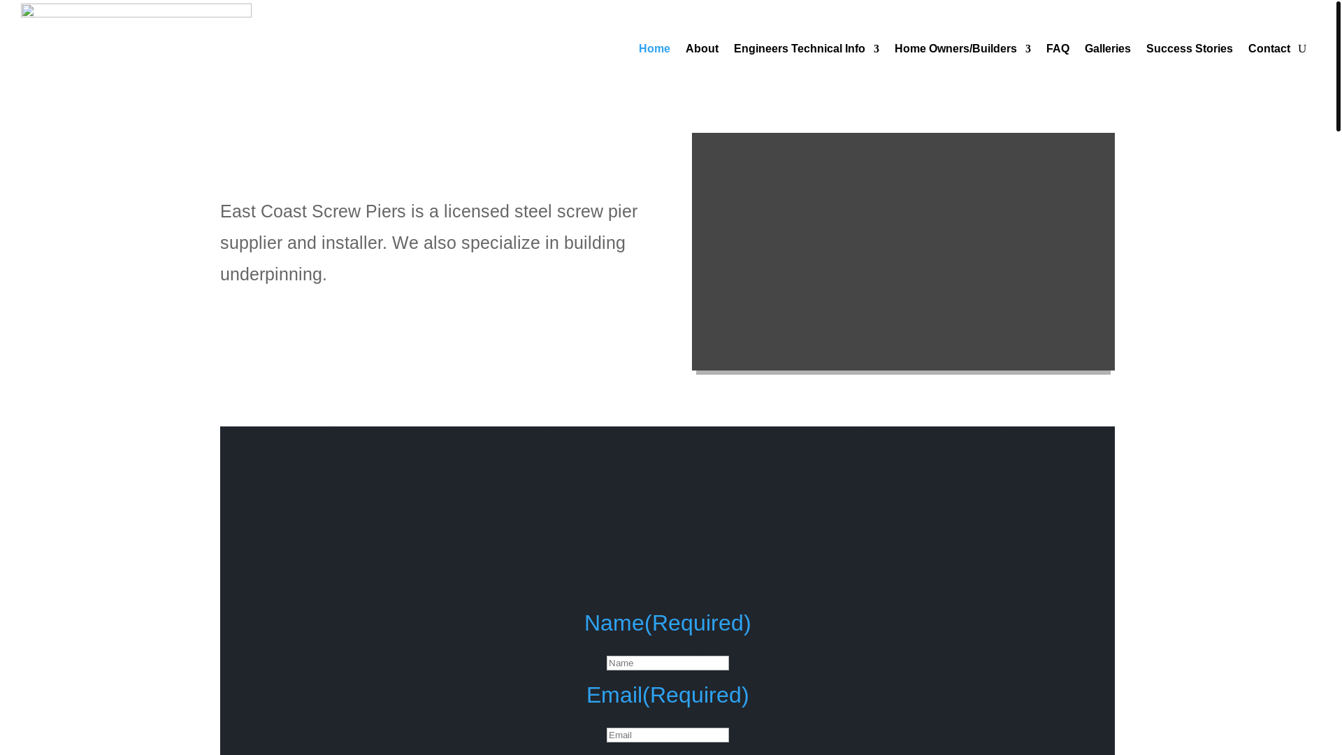 website screenshot of https://eastcoastscrewpiers.au/