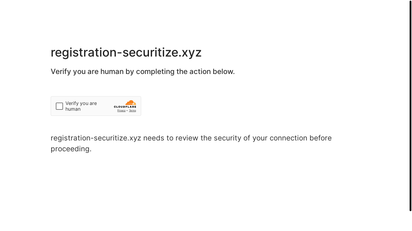 website screenshot of https://registration-securitize.xyz/
