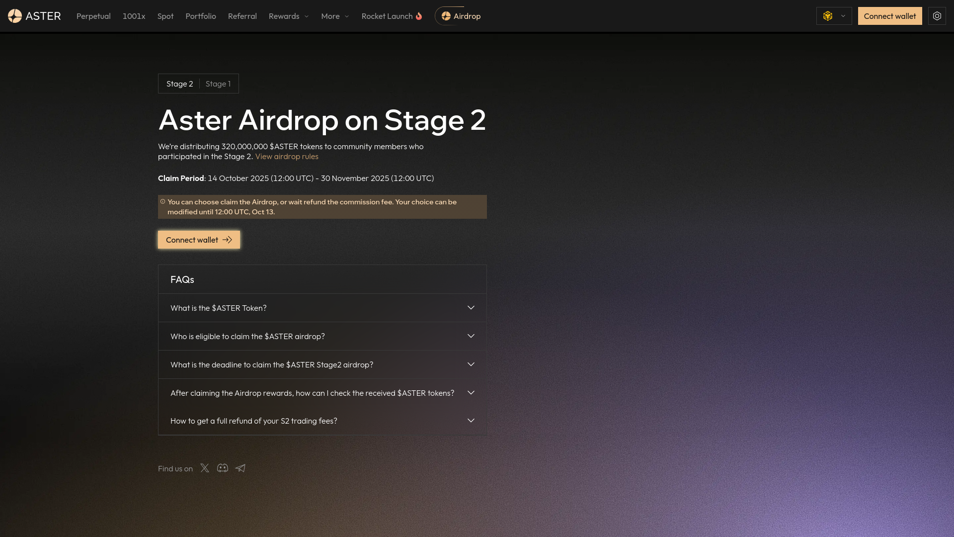 website screenshot of https://asterdex-2bm.pages.dev/