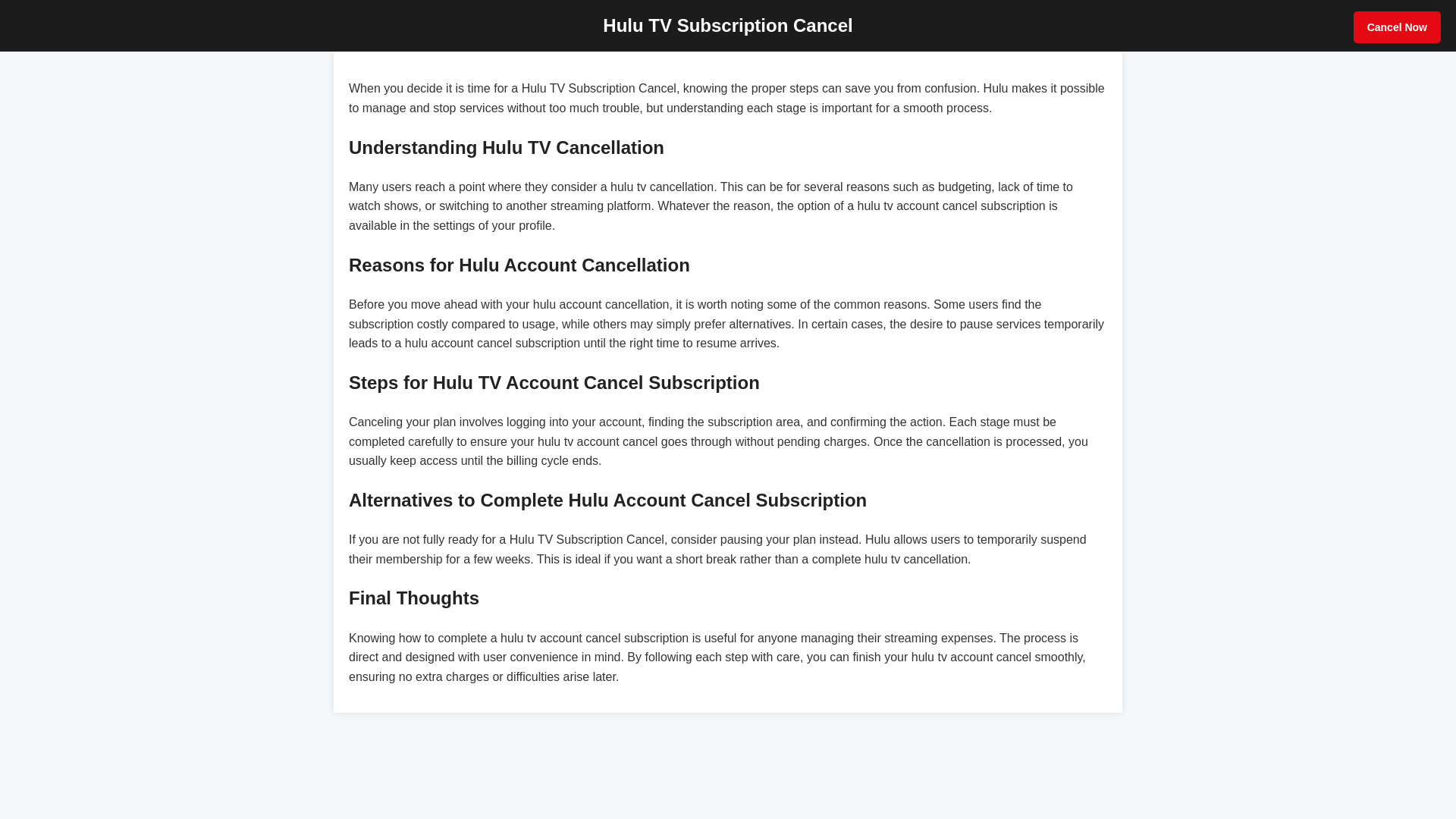 website screenshot of https://hulu-tv-subscription-cancel.pages.dev/