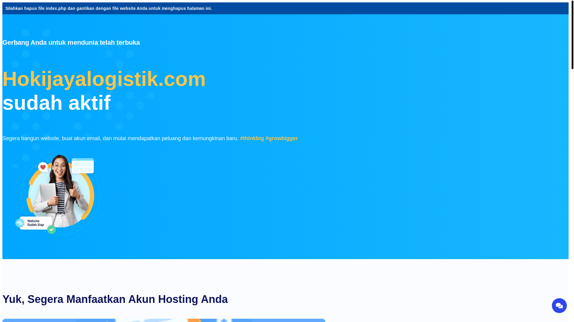 website screenshot of https://hokijayalogistik.com/