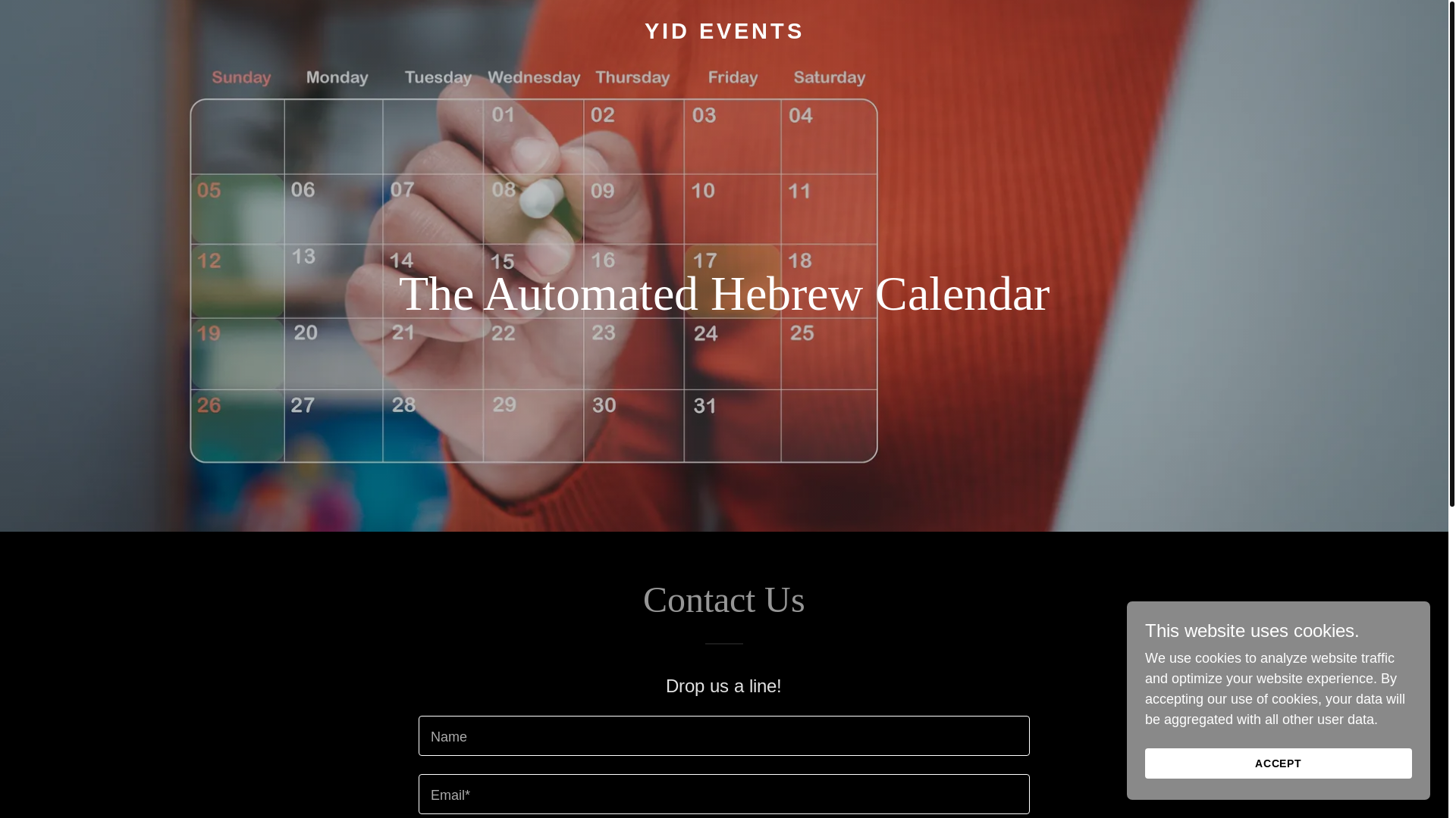 website screenshot of https://yidevents.com/