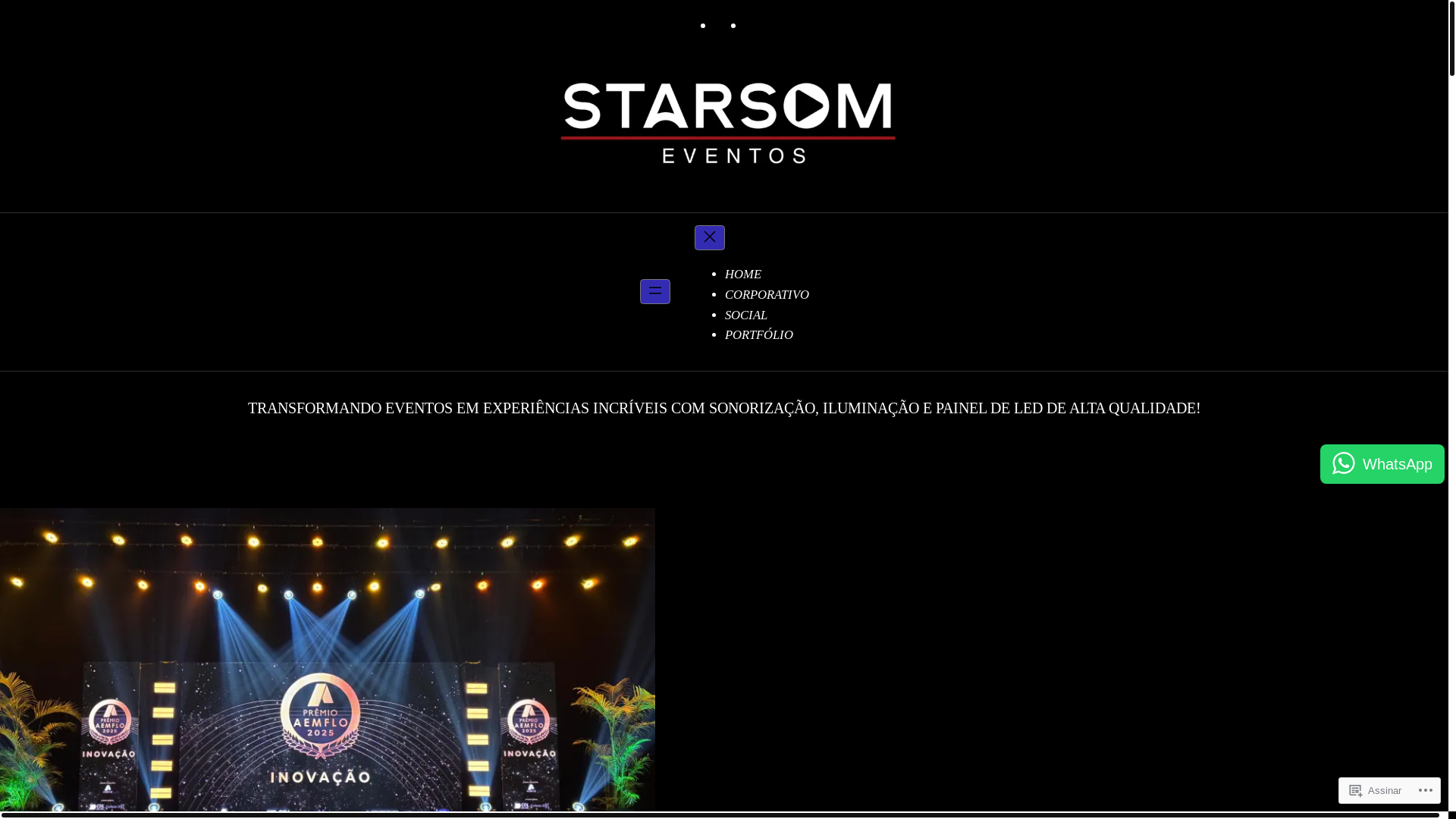 website screenshot of https://starsomeventos.com.br/