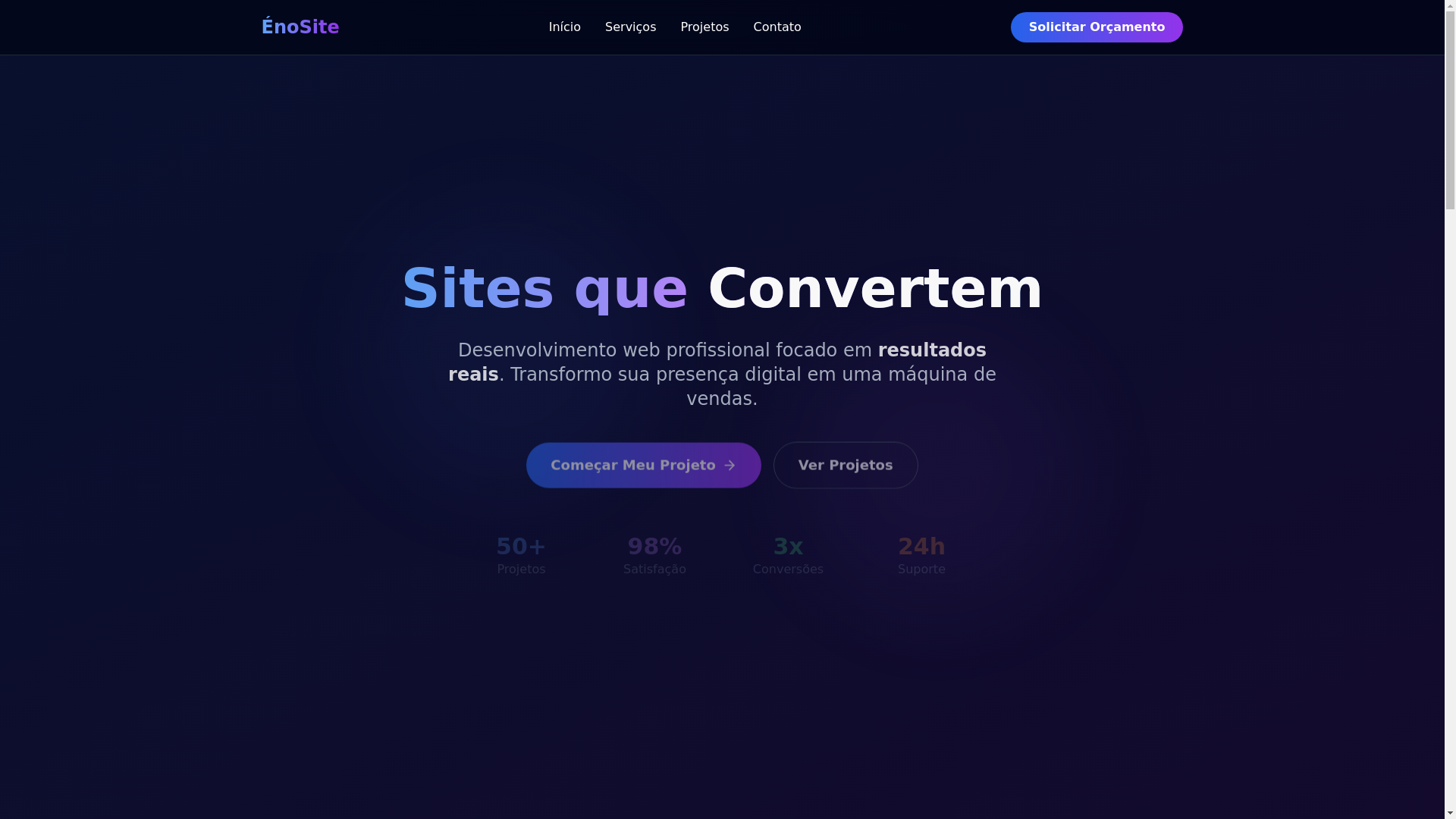 website screenshot of https://enosite.com.br/