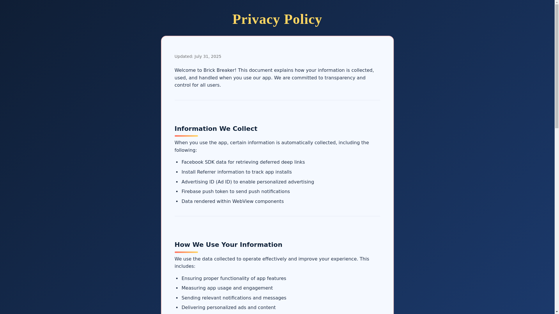 website screenshot of https://brickbreaker.pro/