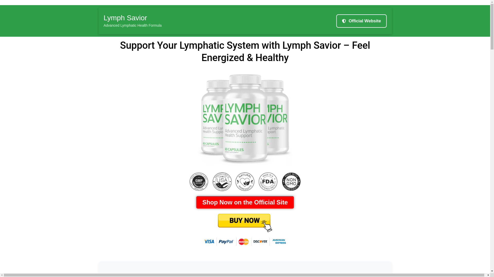 website screenshot of https://lymphsavioroffer.shop/