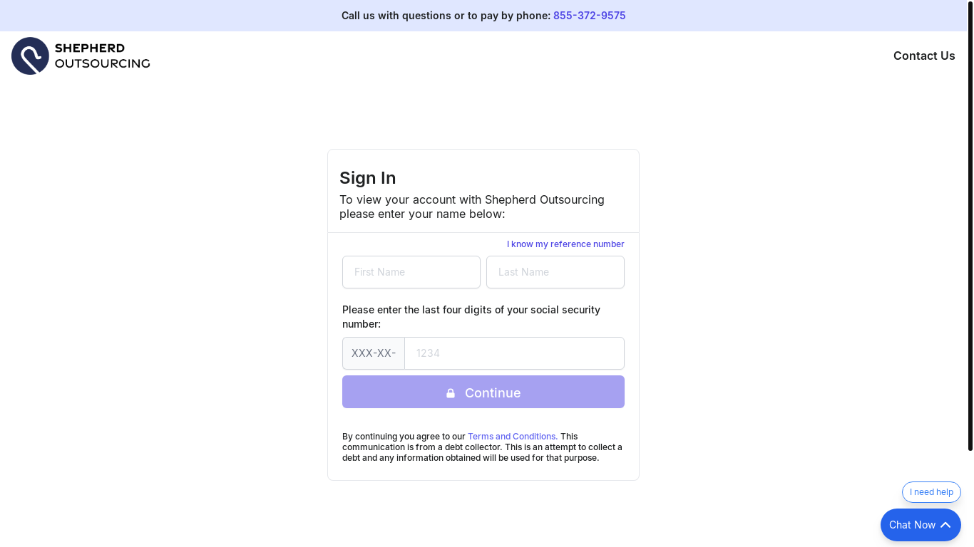 website screenshot of https://portal.shepherdoutsourcing.com/