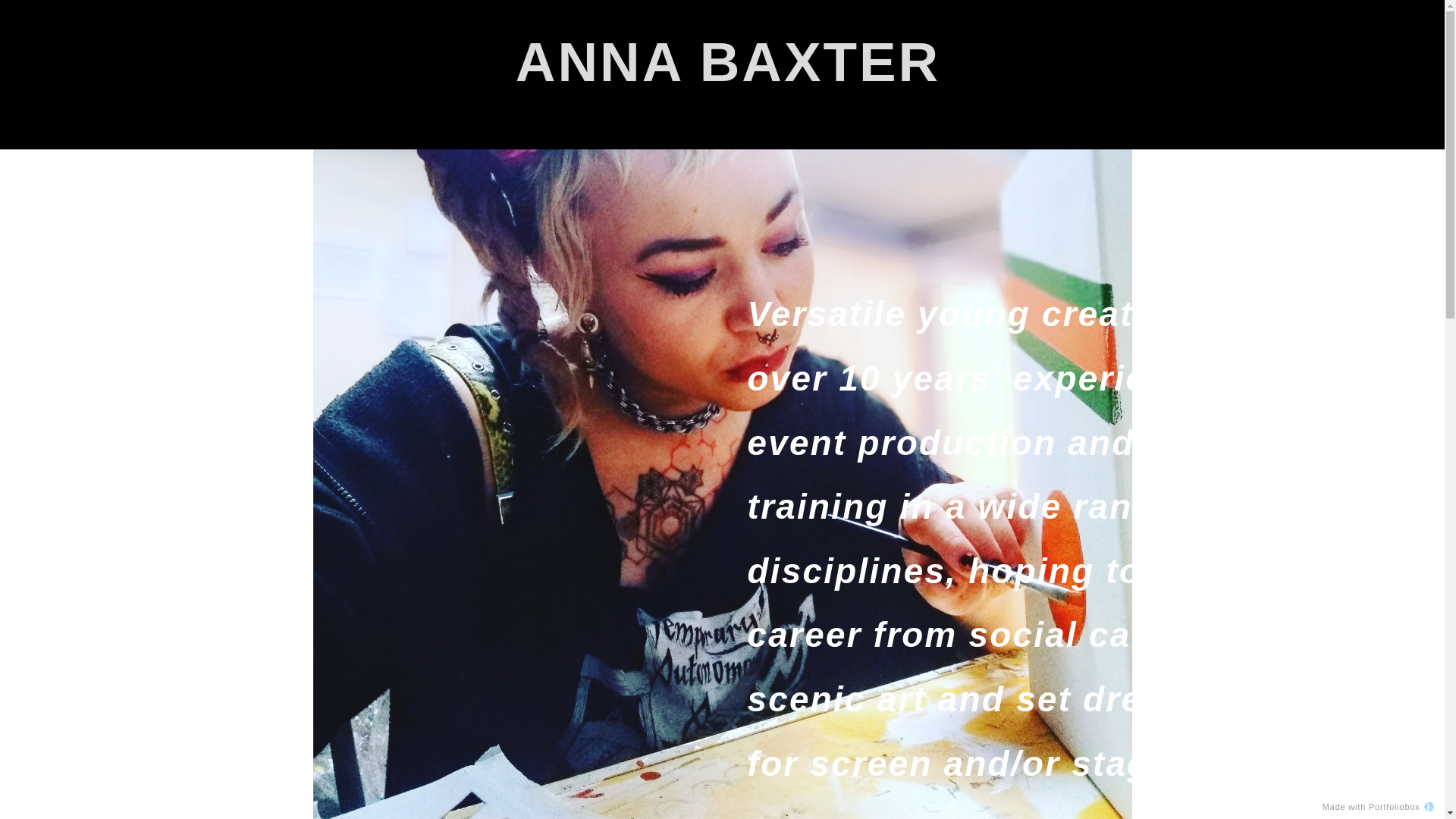 website screenshot of https://baxteranna.net/