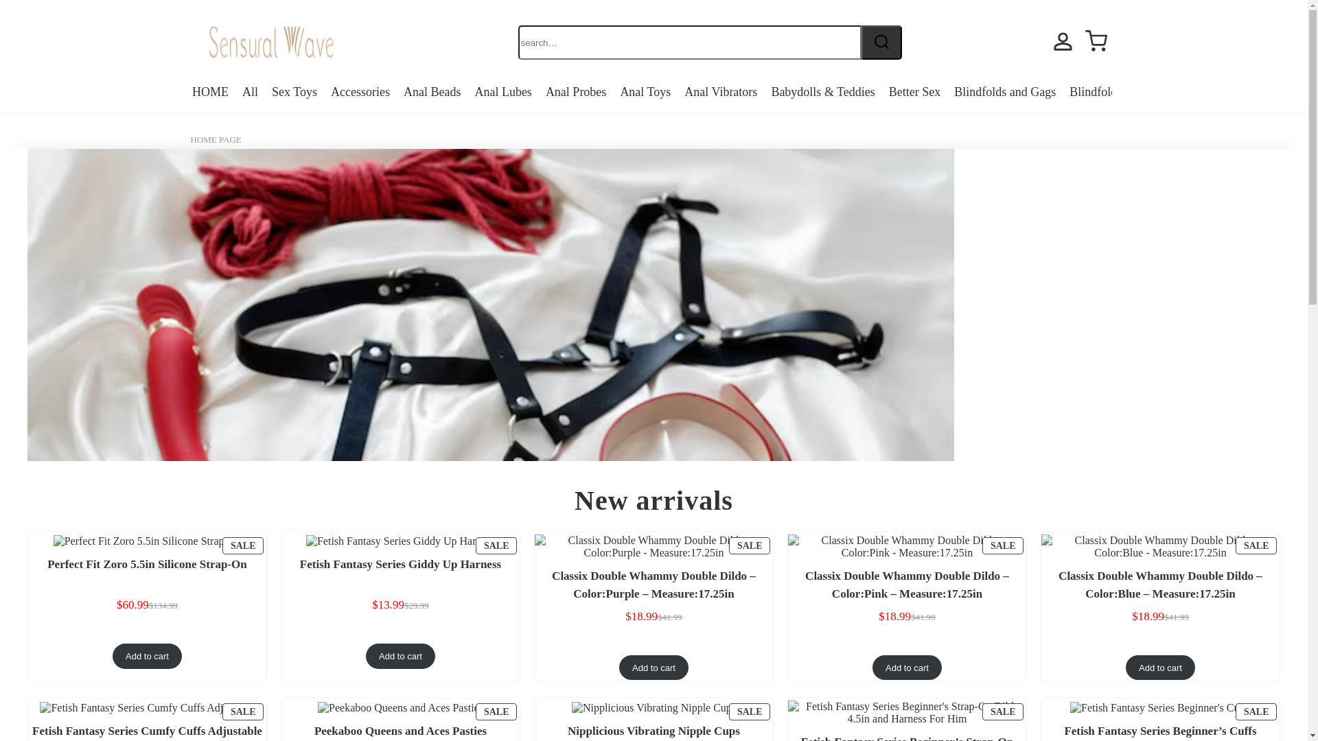 website screenshot of https://sensualwaveshop.com/