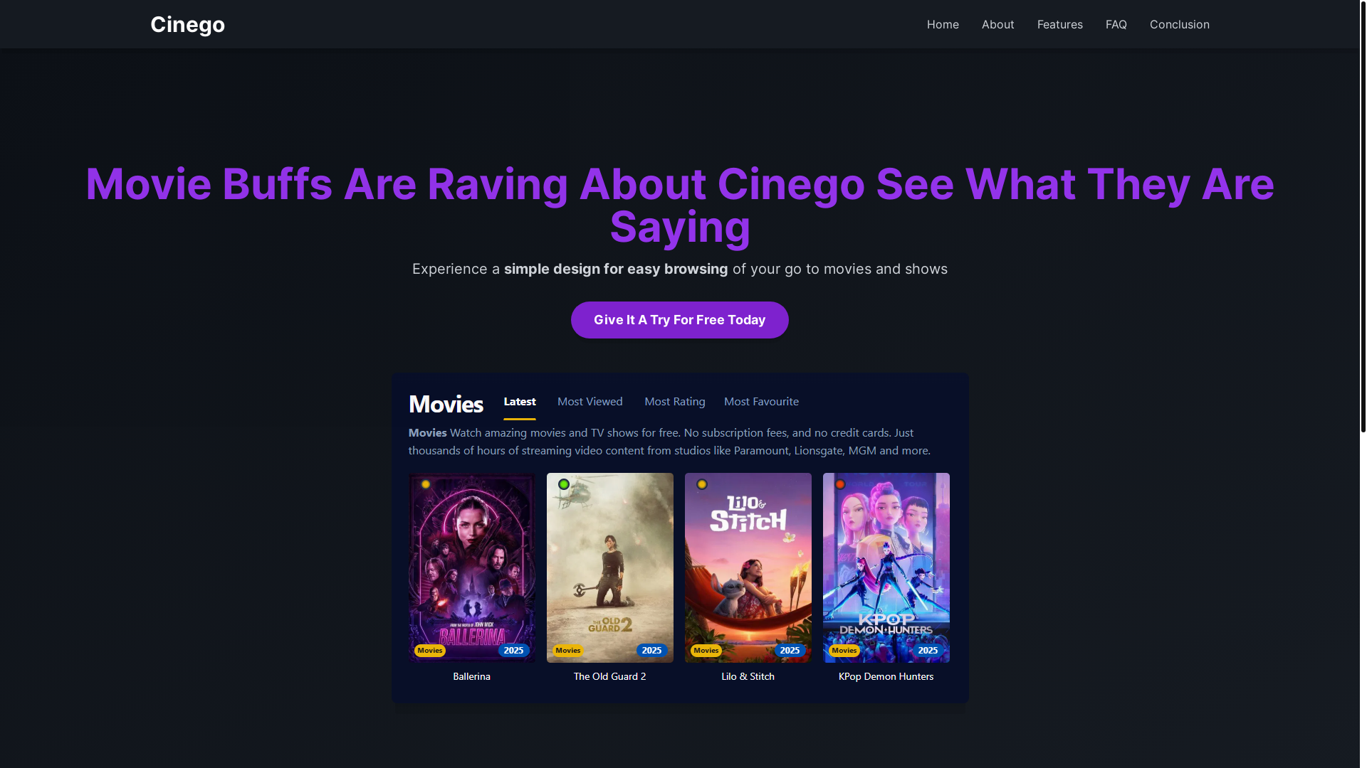 website screenshot of https://cinego-vpgu.pages.dev/