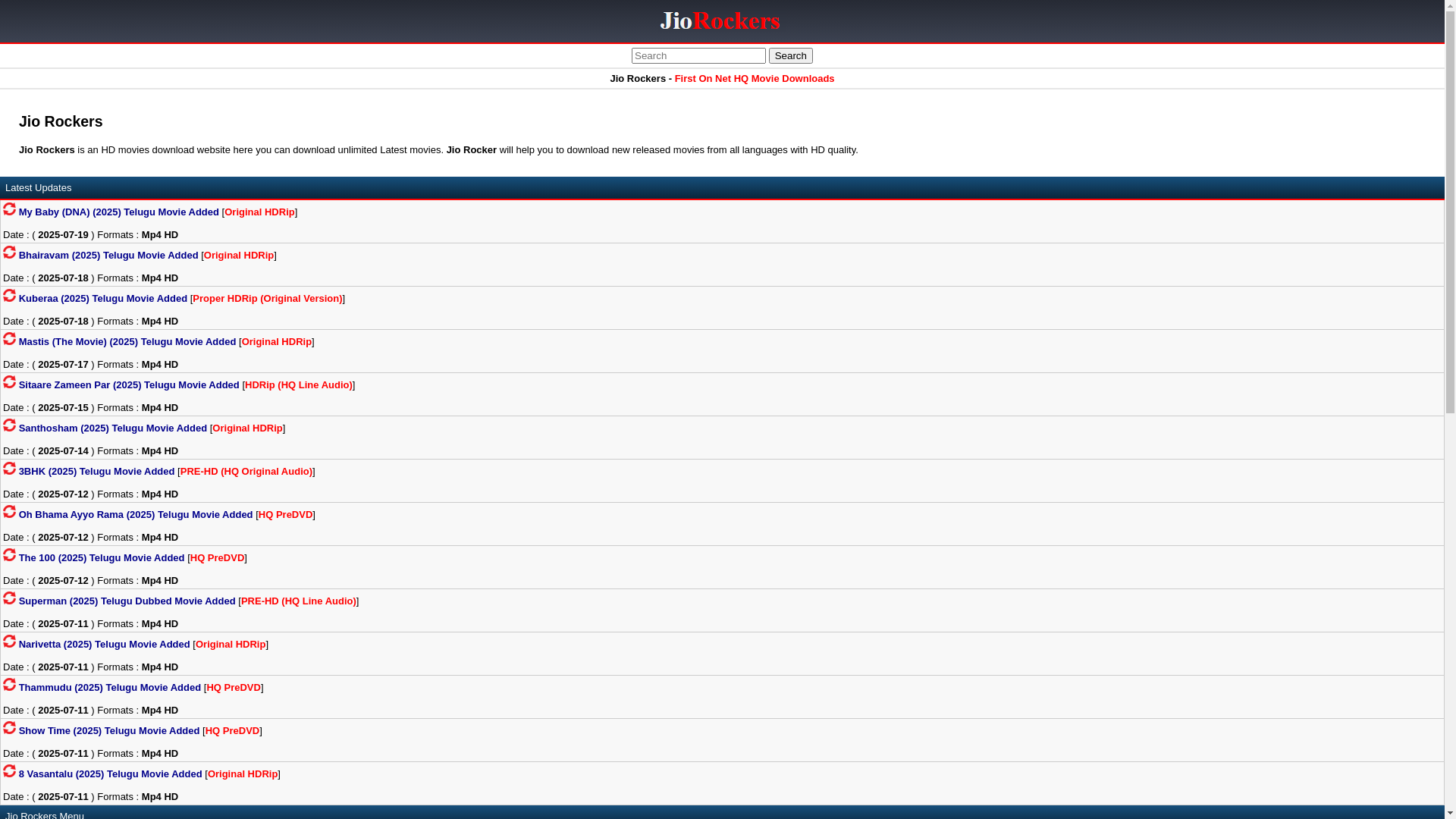 website screenshot of https://jiorockers.email/