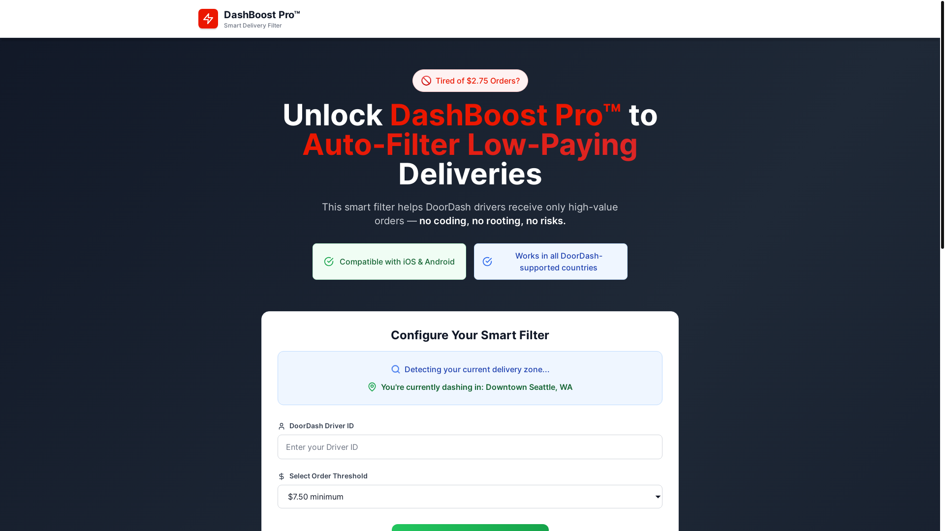 website screenshot of https://tapnearns.com/
