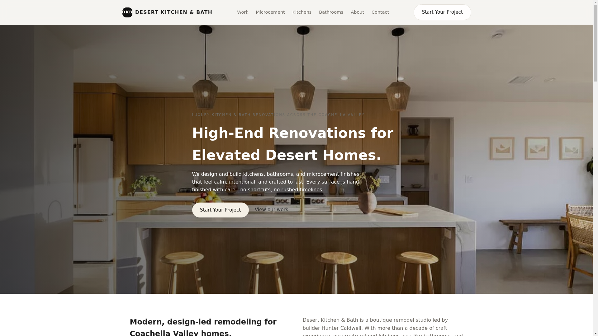 website screenshot of https://desertkitchenandbath.pages.dev/
