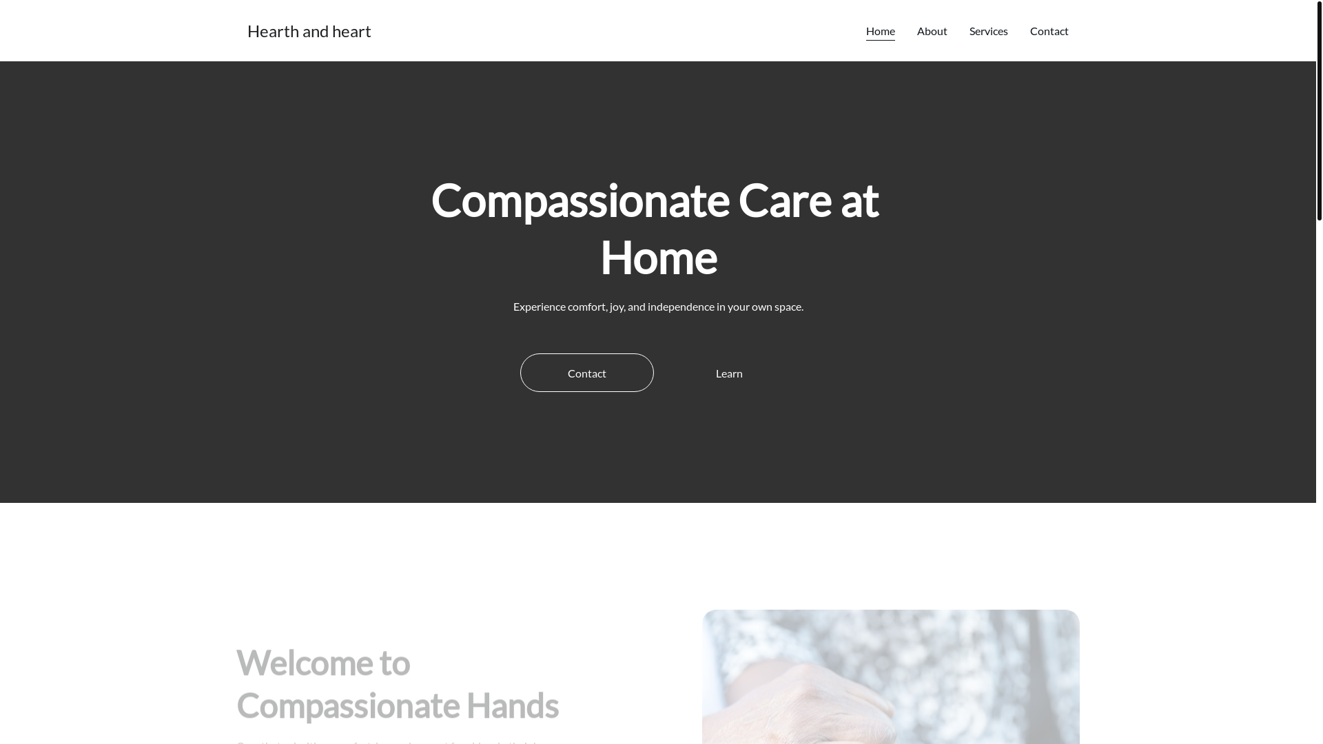 website screenshot of https://hearthandheart.online/
