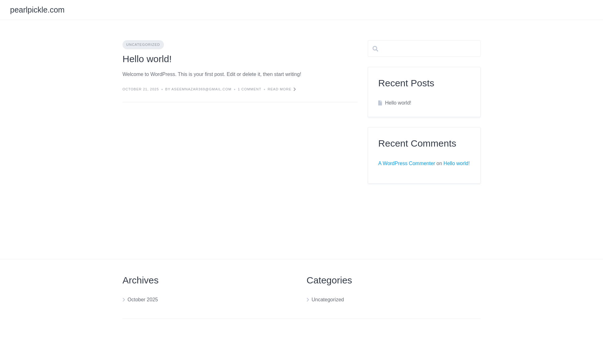 website screenshot of https://pearlpickle.com/