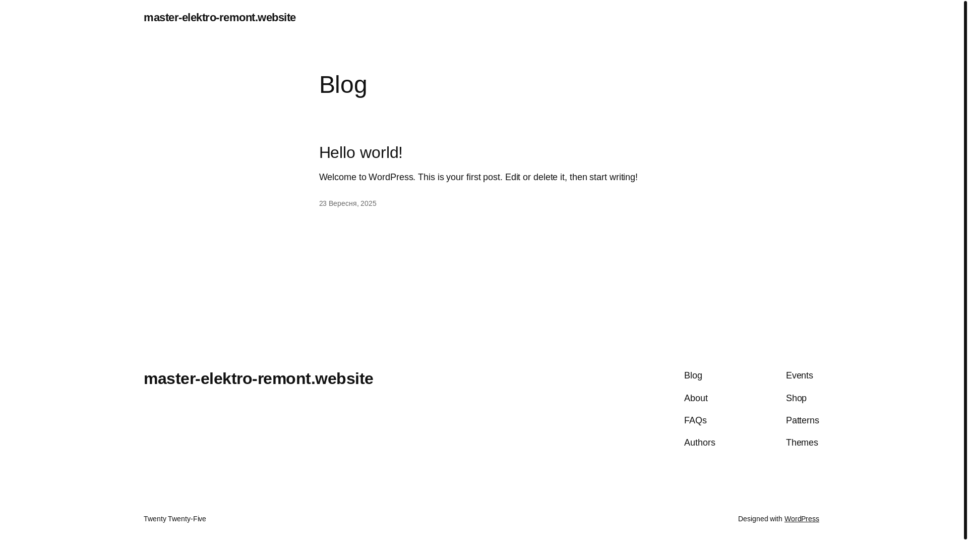 website screenshot of https://master-elektro-remont.website/